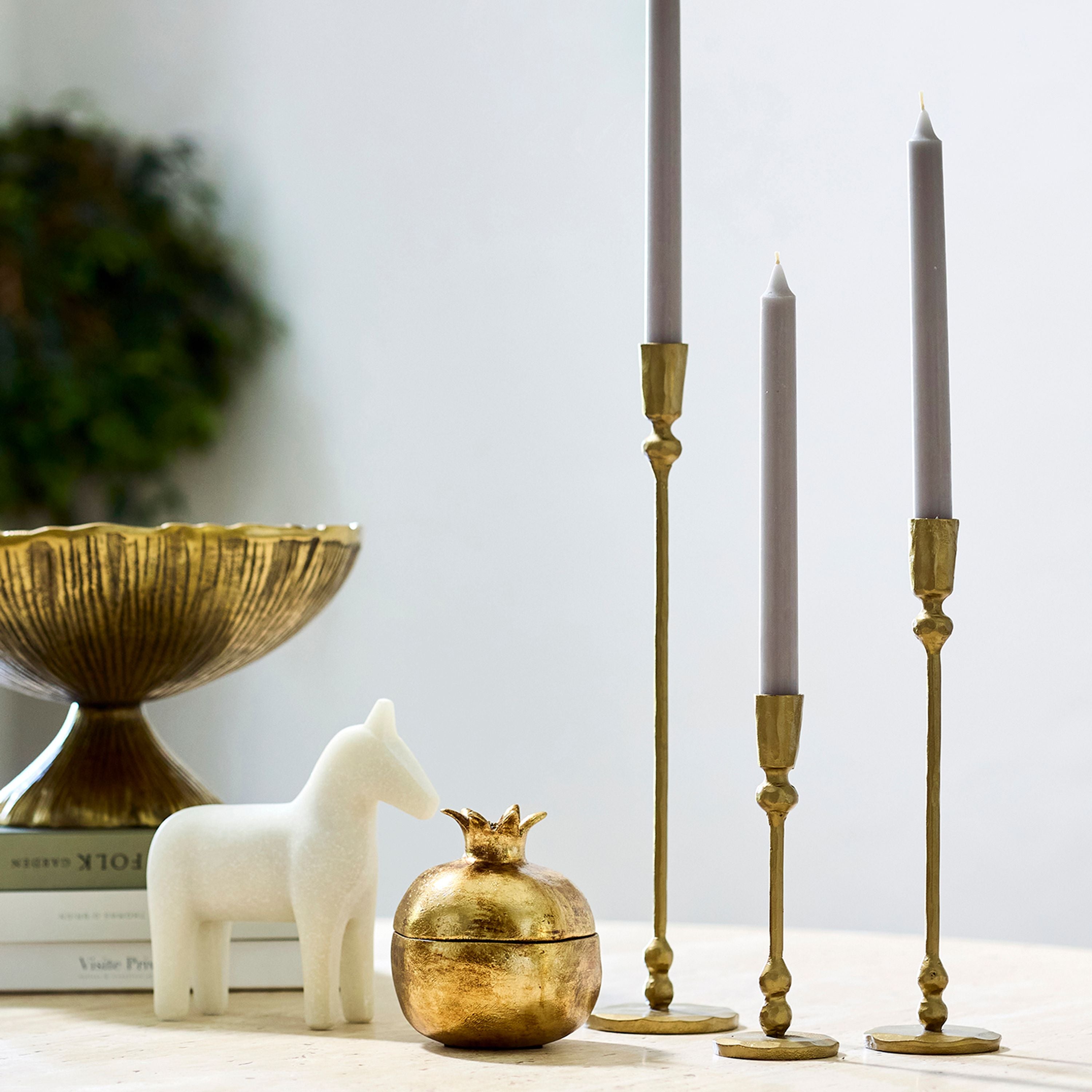 French Country Eddie Gold Candle Holder Medium