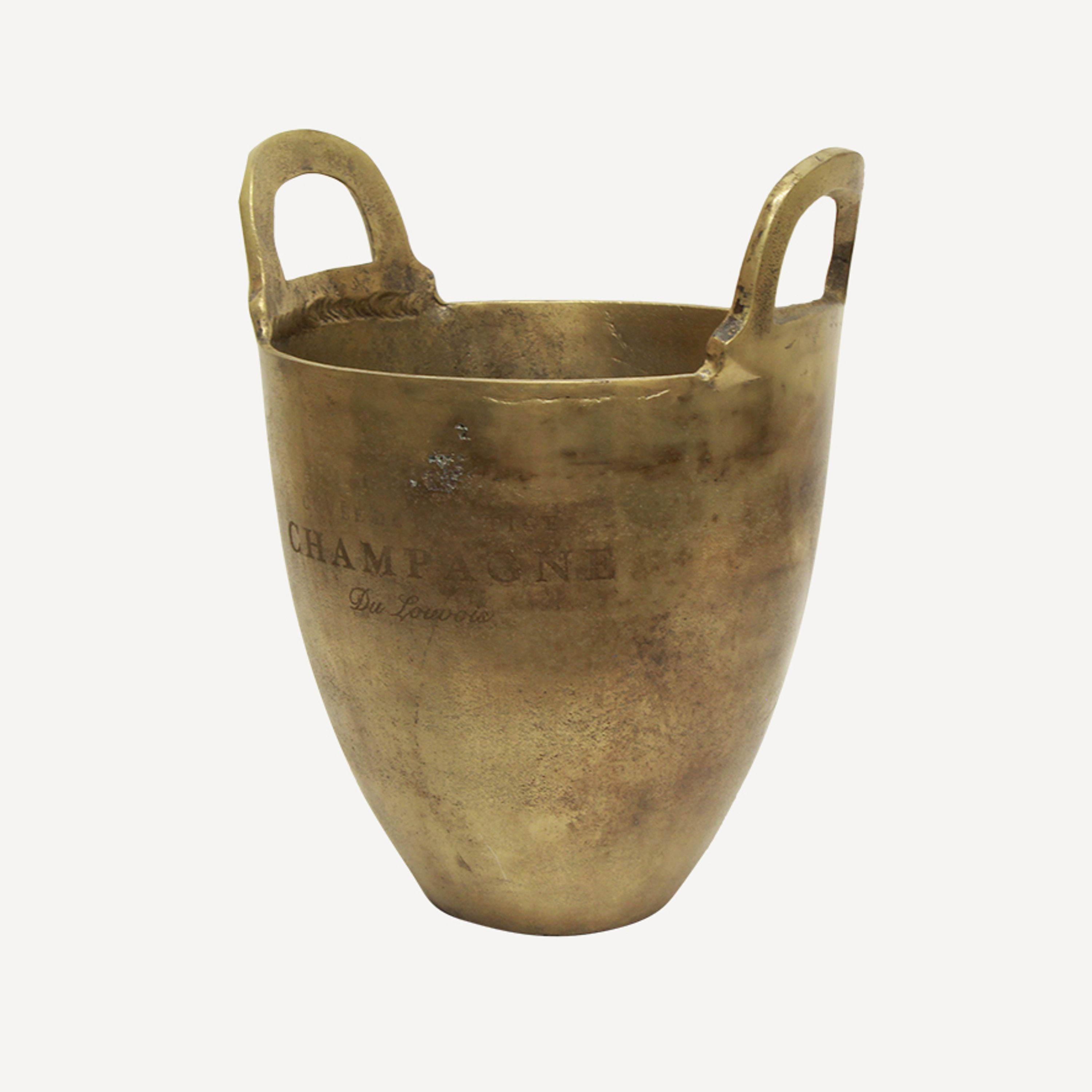 French Country Wine Bucket Burnt Pewter Small