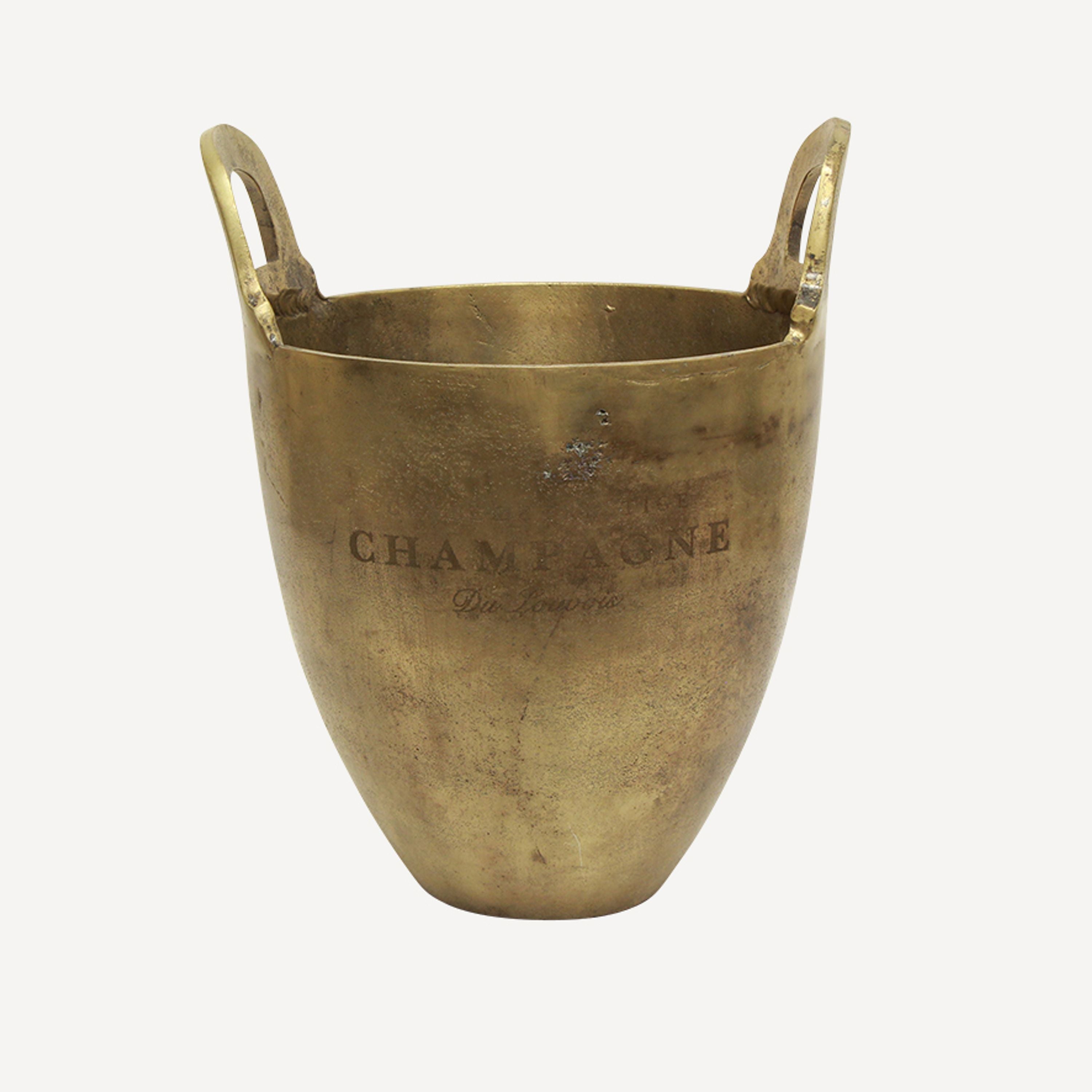 French Country Wine Bucket Burnt Pewter Small