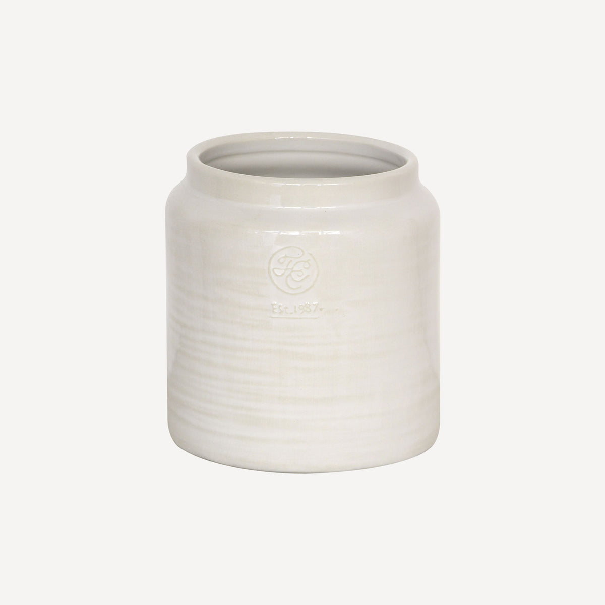 French Country Franco Rustic White Utensil Holder Small