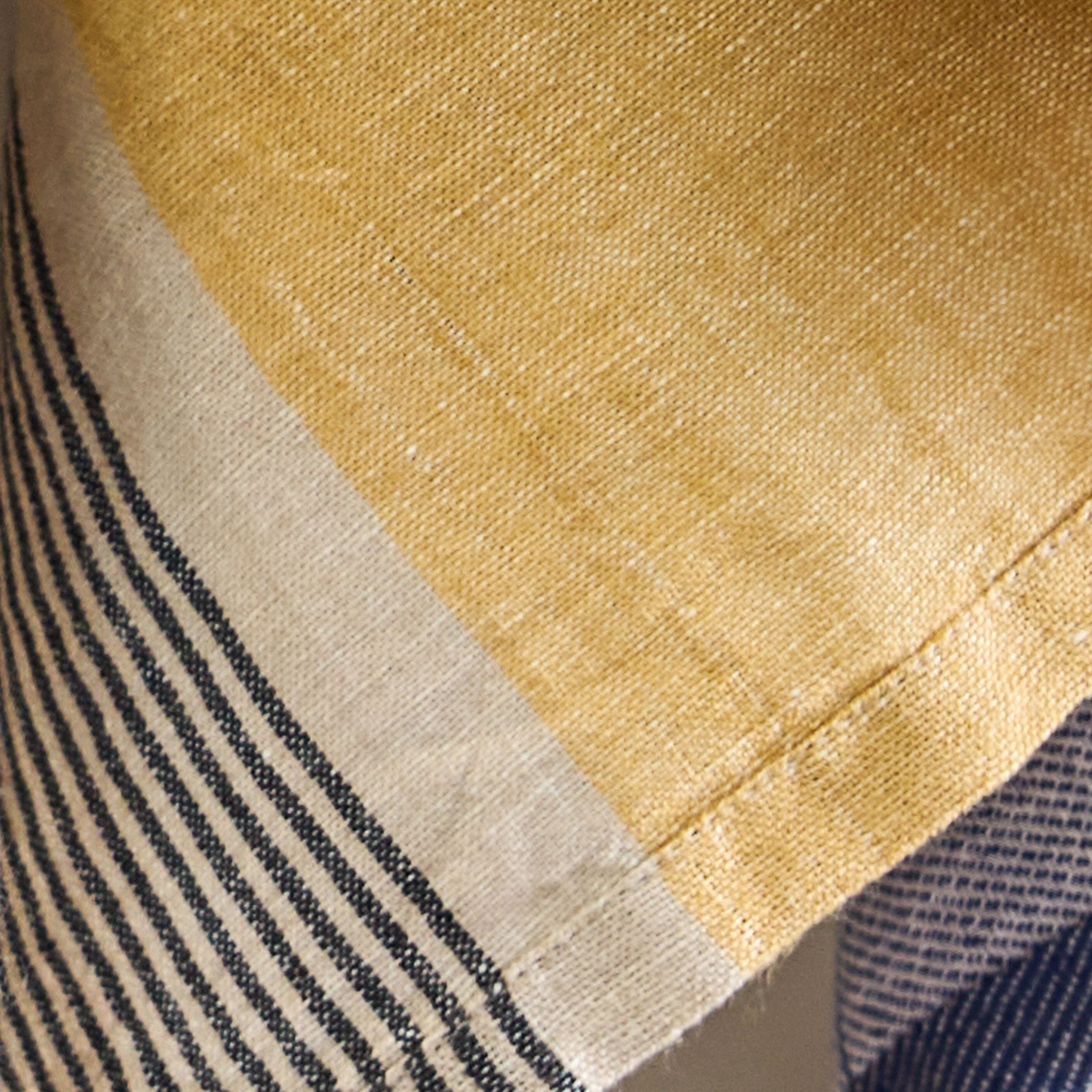 French Country Atelier Stripes Tea Towel Mustard