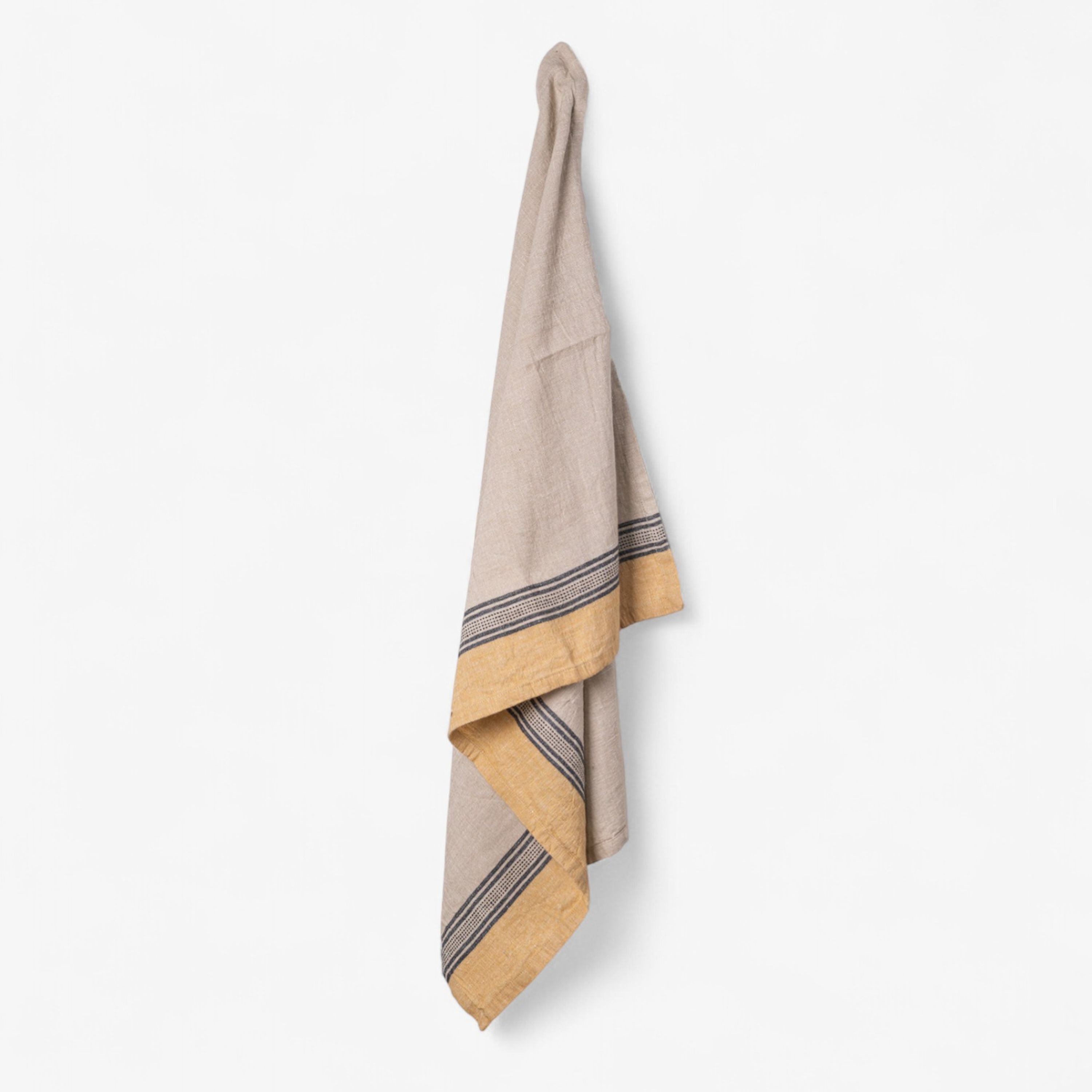 French Country Atelier Ribbon Tea Towel Mustard