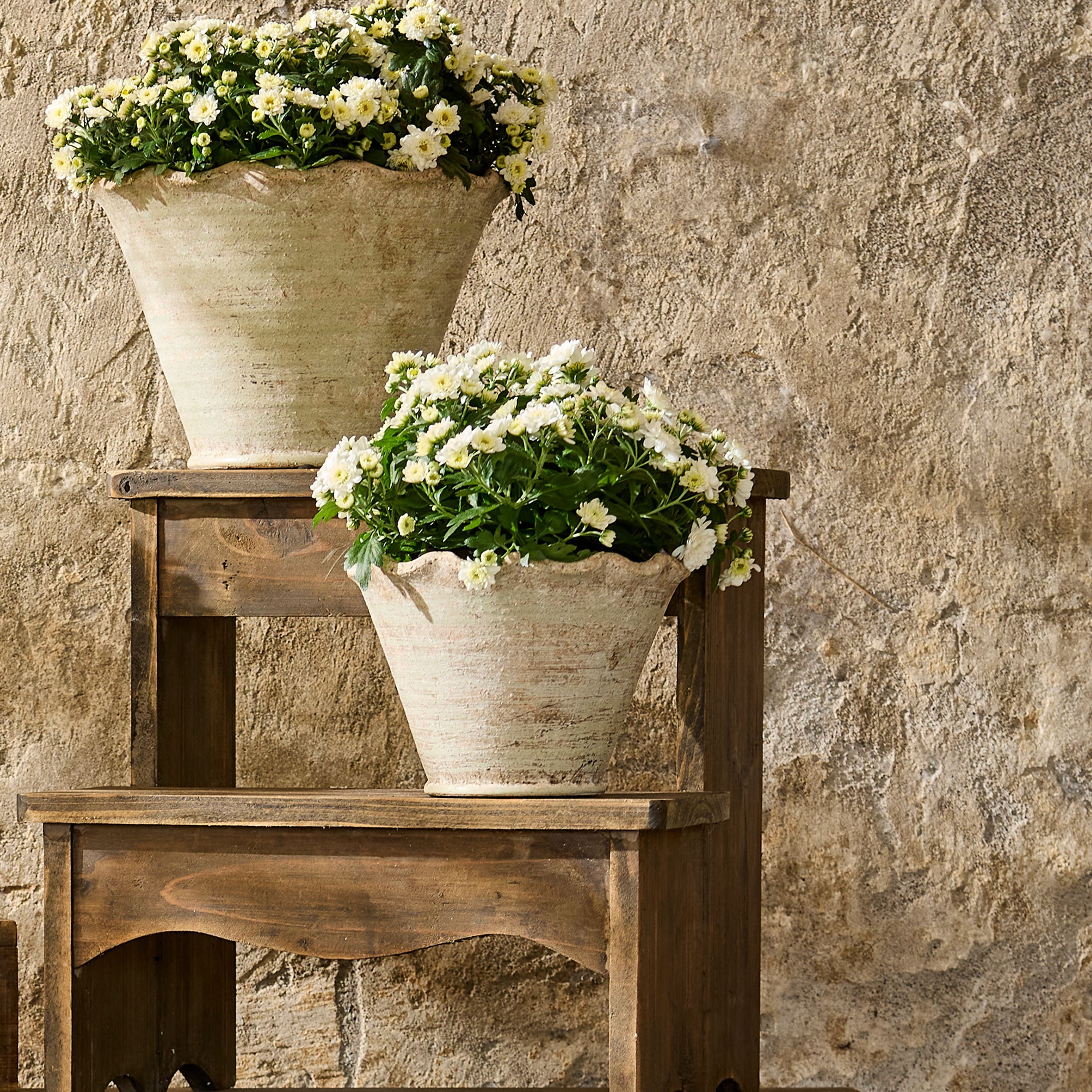 French Country Wavy Planter Small
