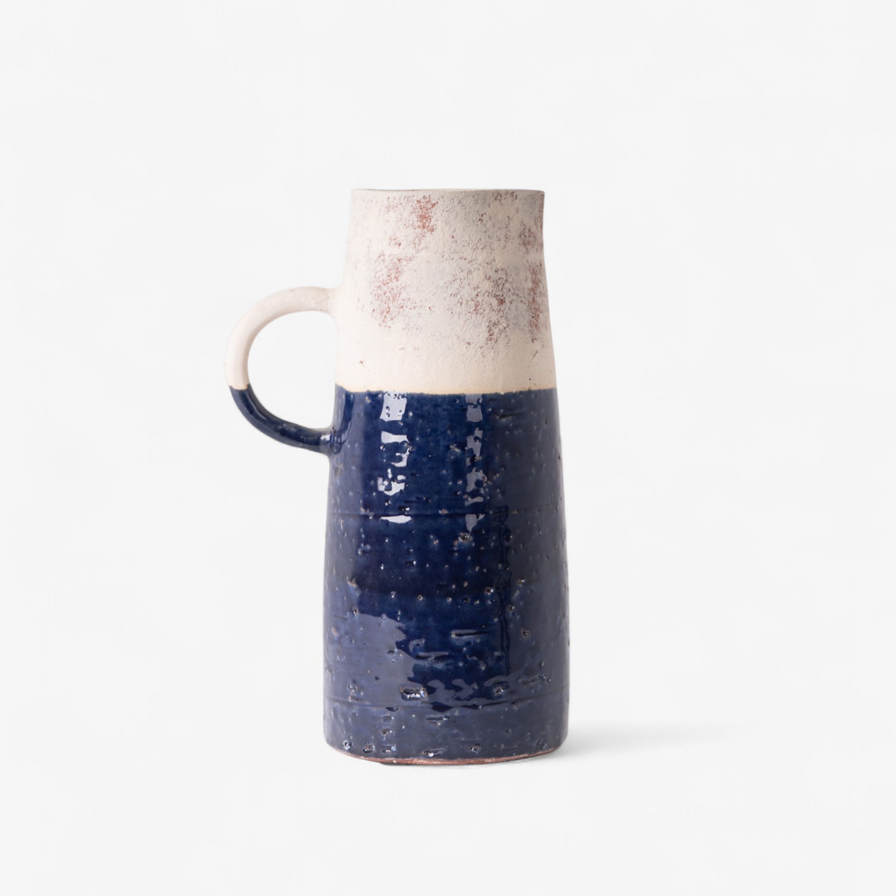 French Country Monte Terracotta Jug Dark Blue