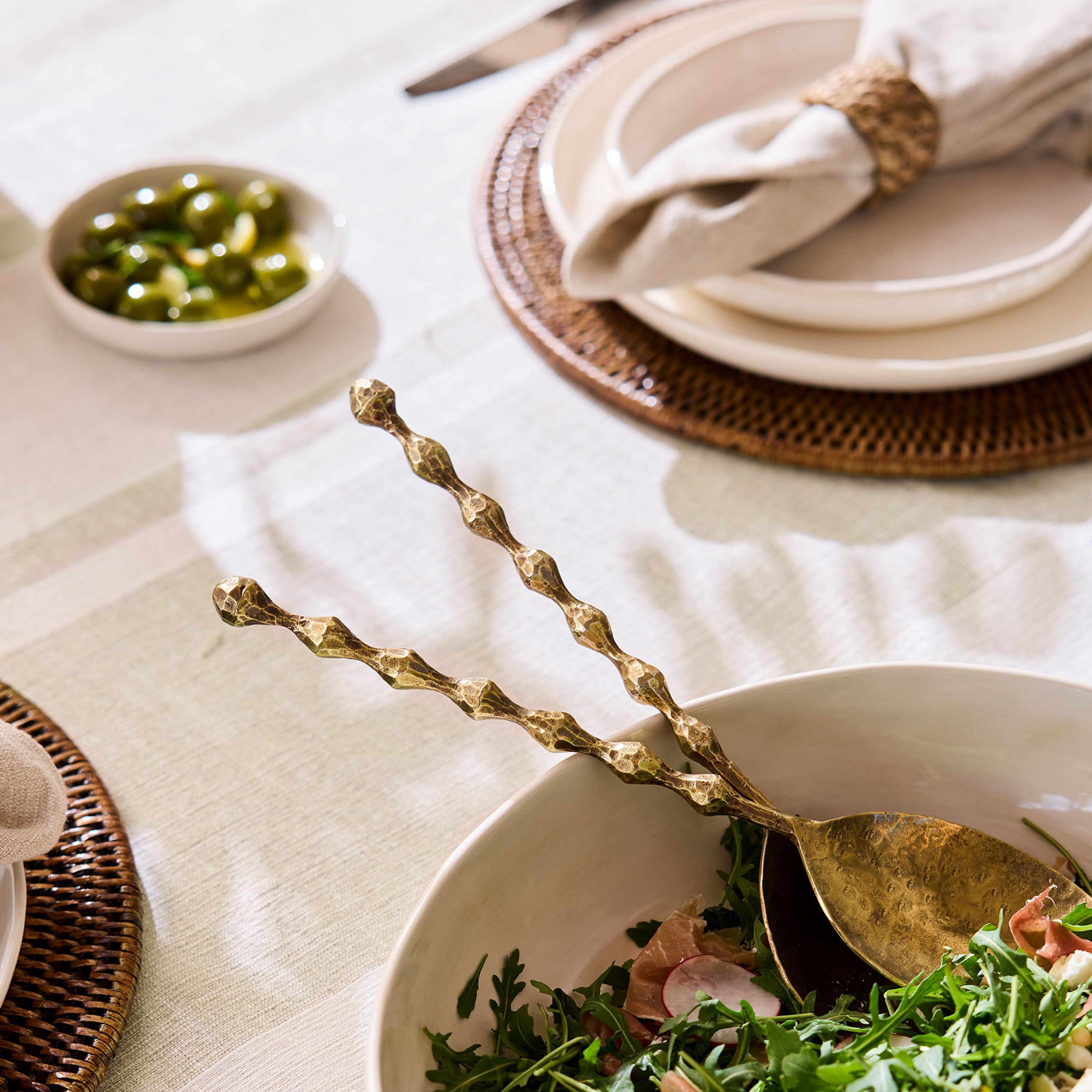 French Country Bobble Forged Salad Servers