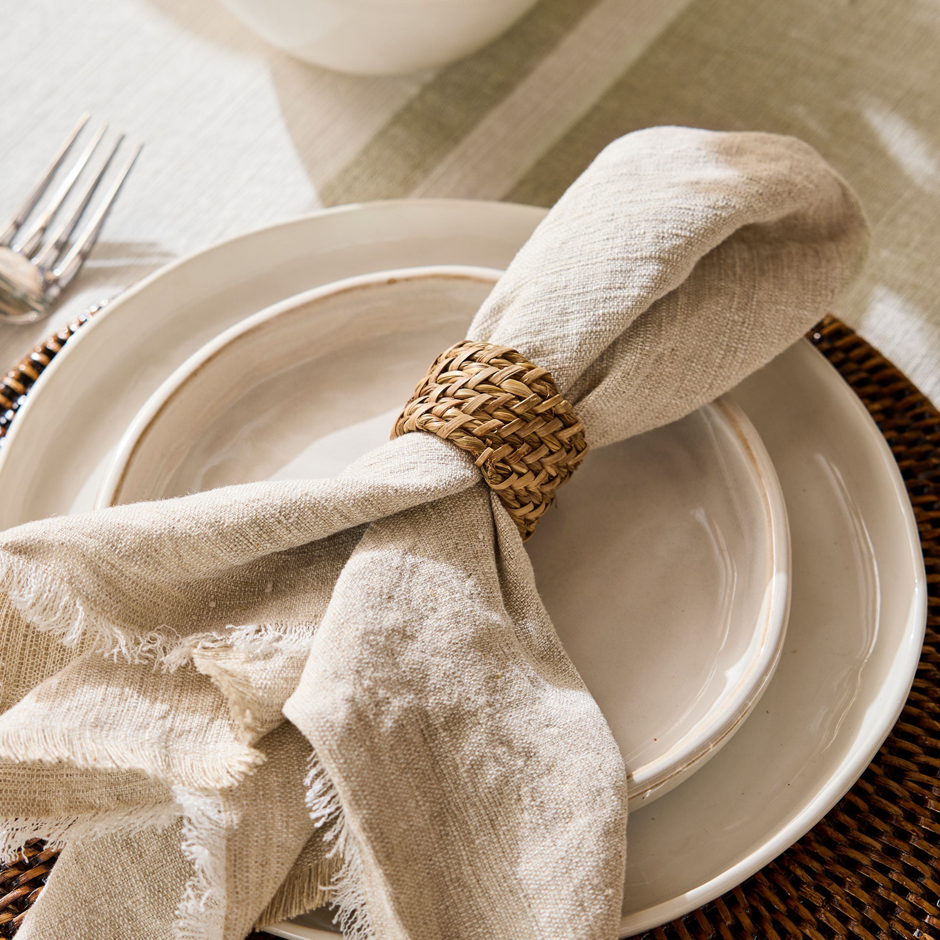 French Country Woven Napkin Ring (4 Pack)