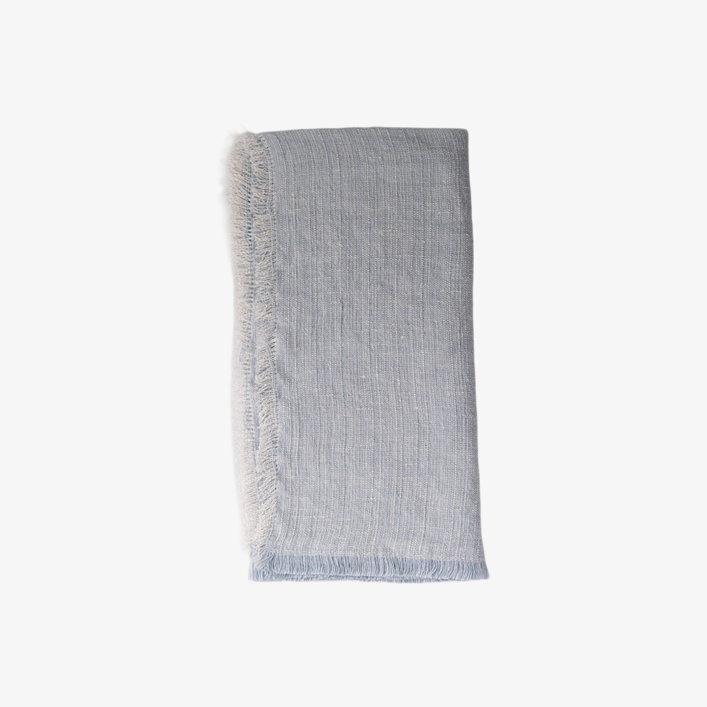 French Country Linen Napkin Pale Blue