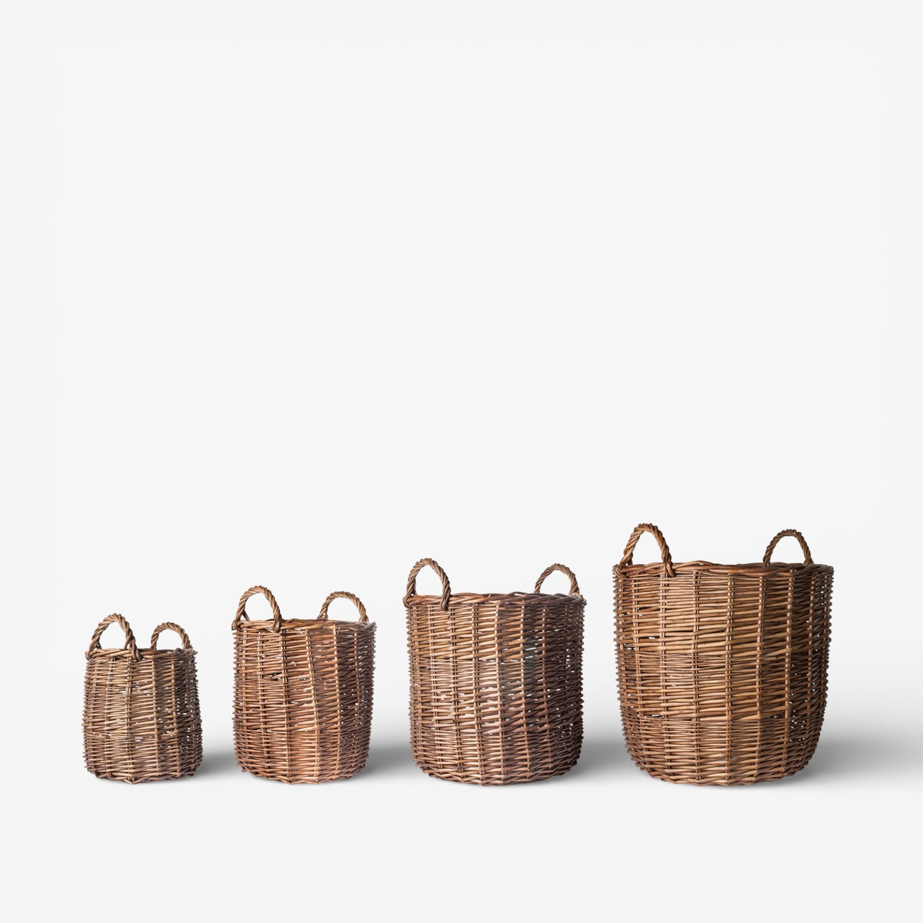 French Country Riviera Woven Round Baskets