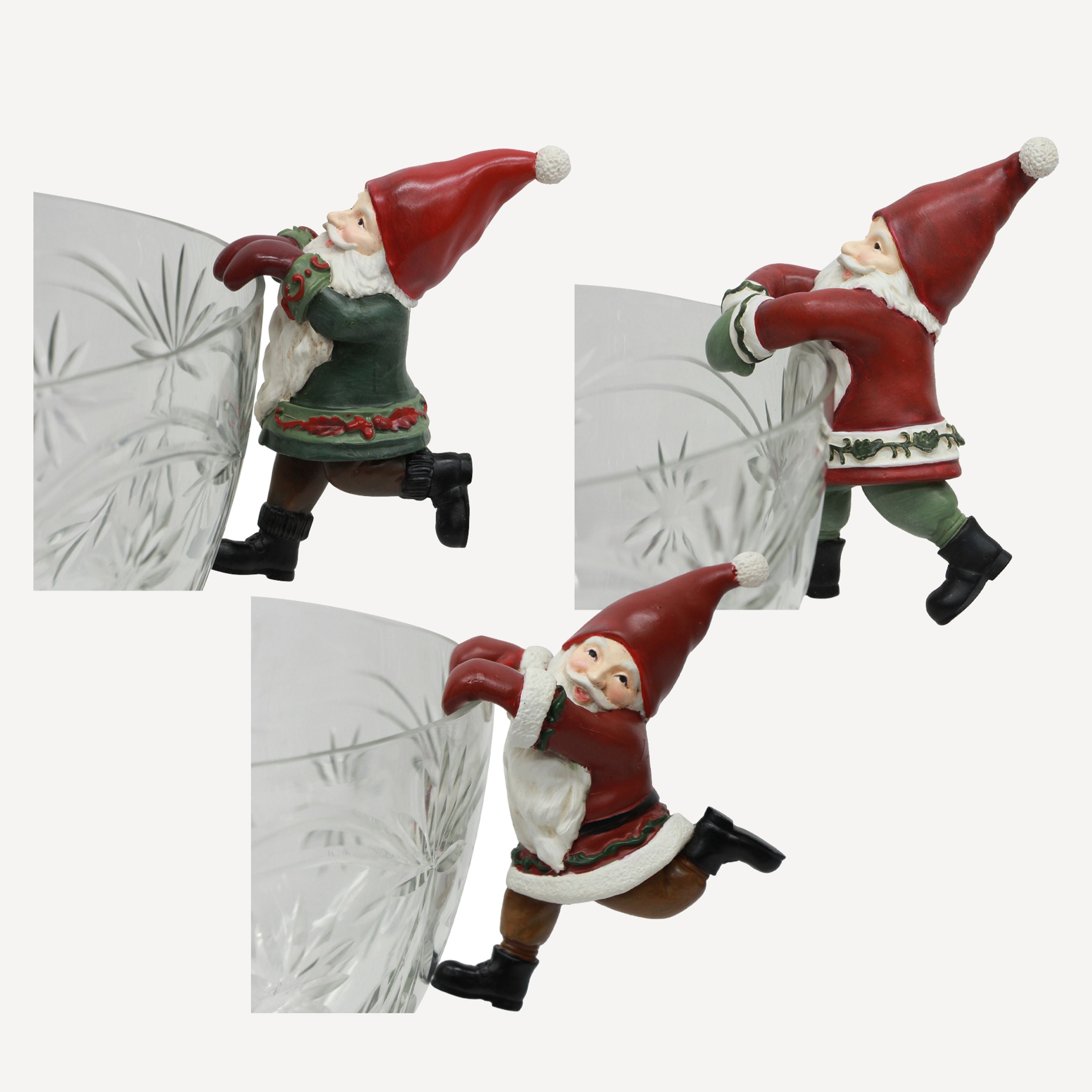 French Country Vintage Pot Hanging Santas (3 Pack)