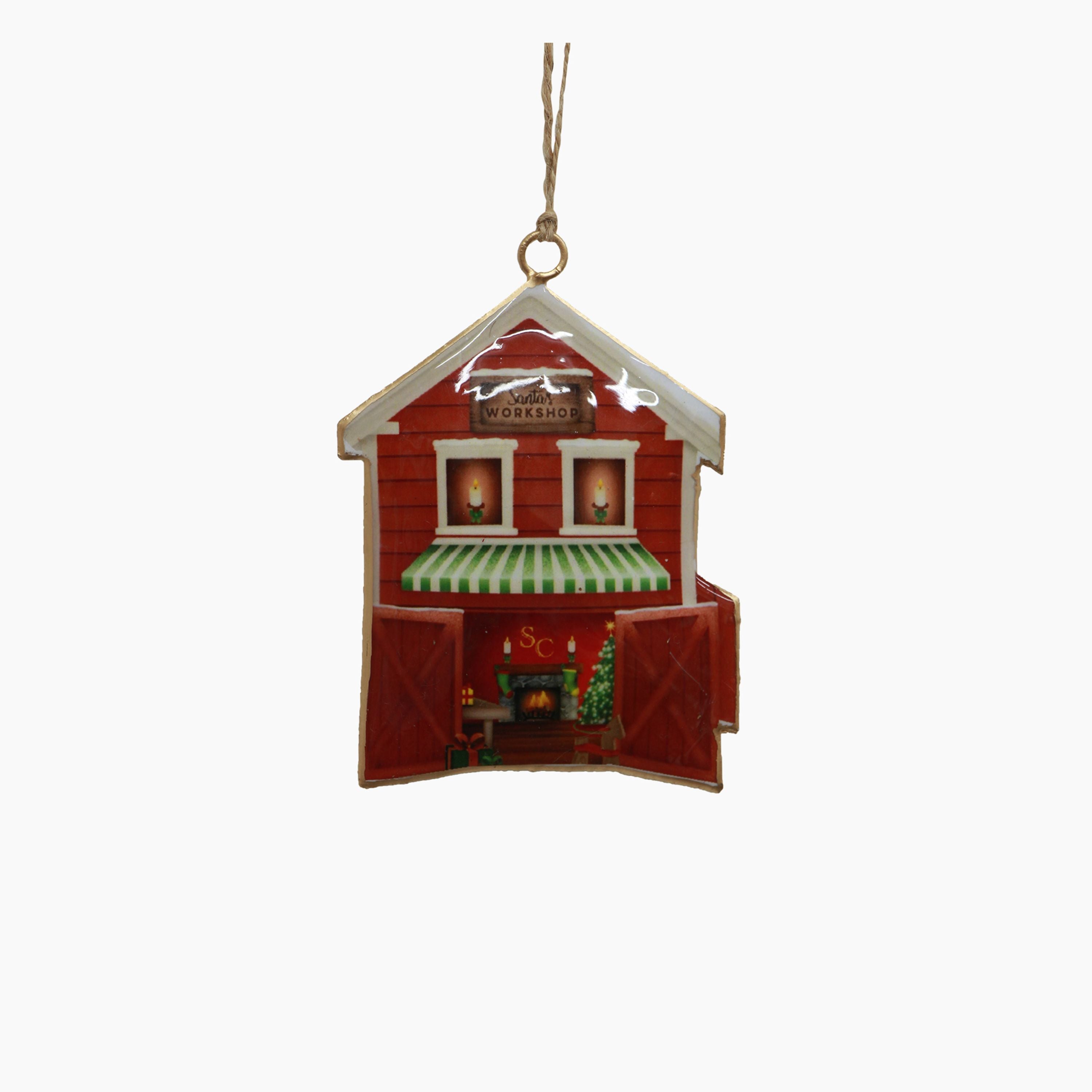 French Country Santas Workshop Hanging House