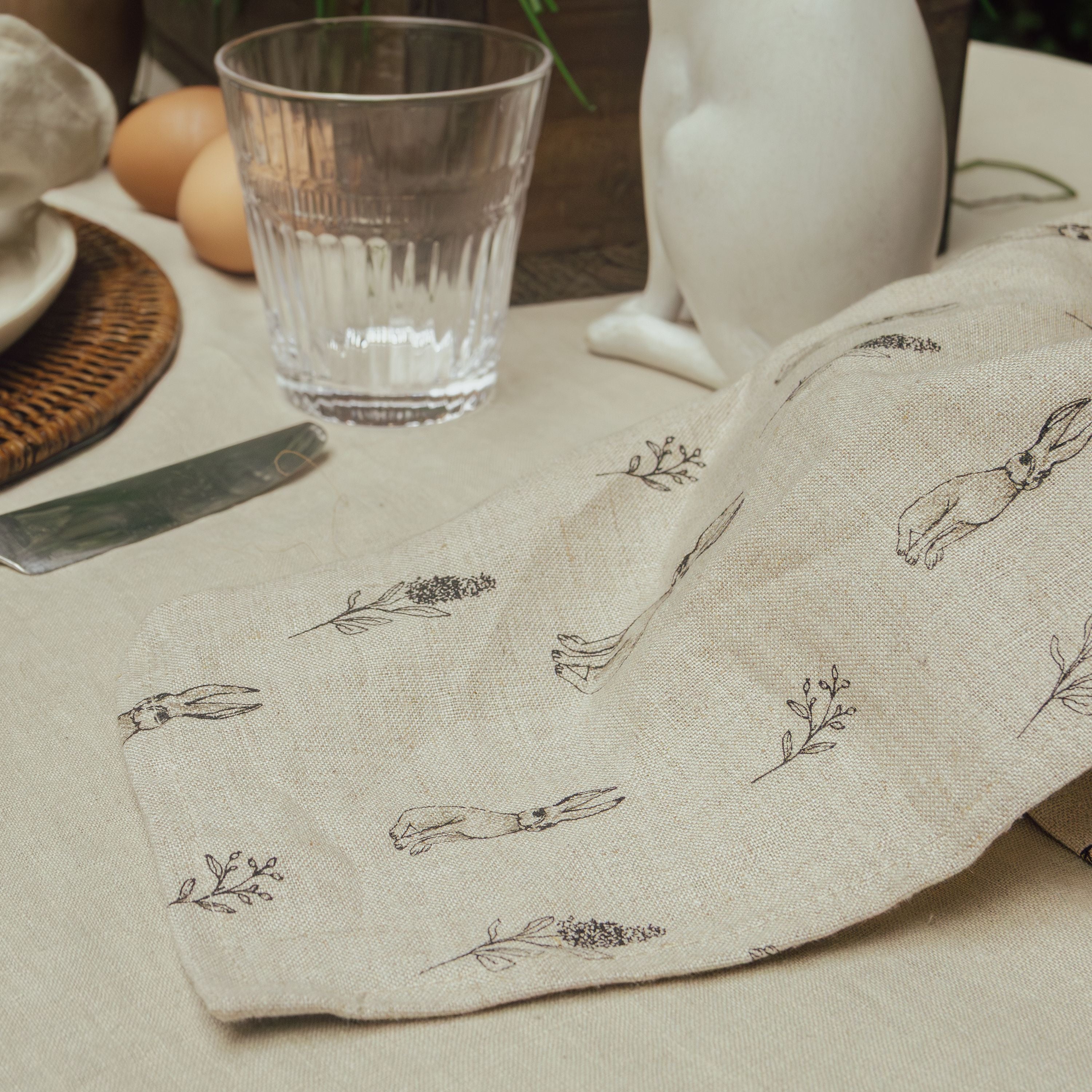 French Country Harold Petite Linen Tea Towel