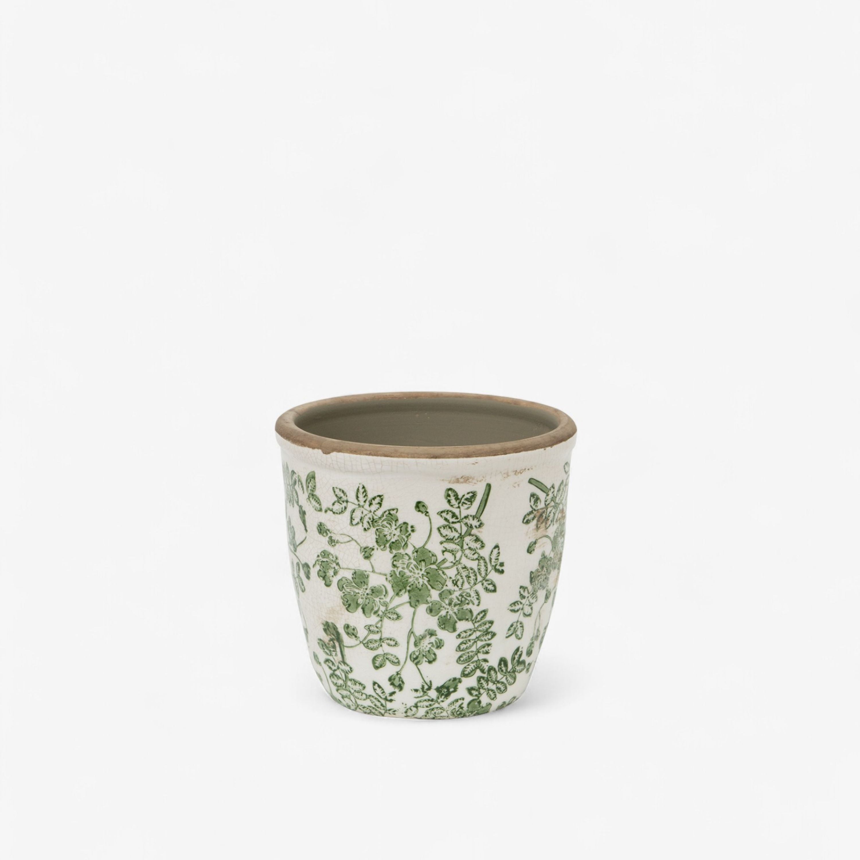 French Country Botanical Herb Pot Small