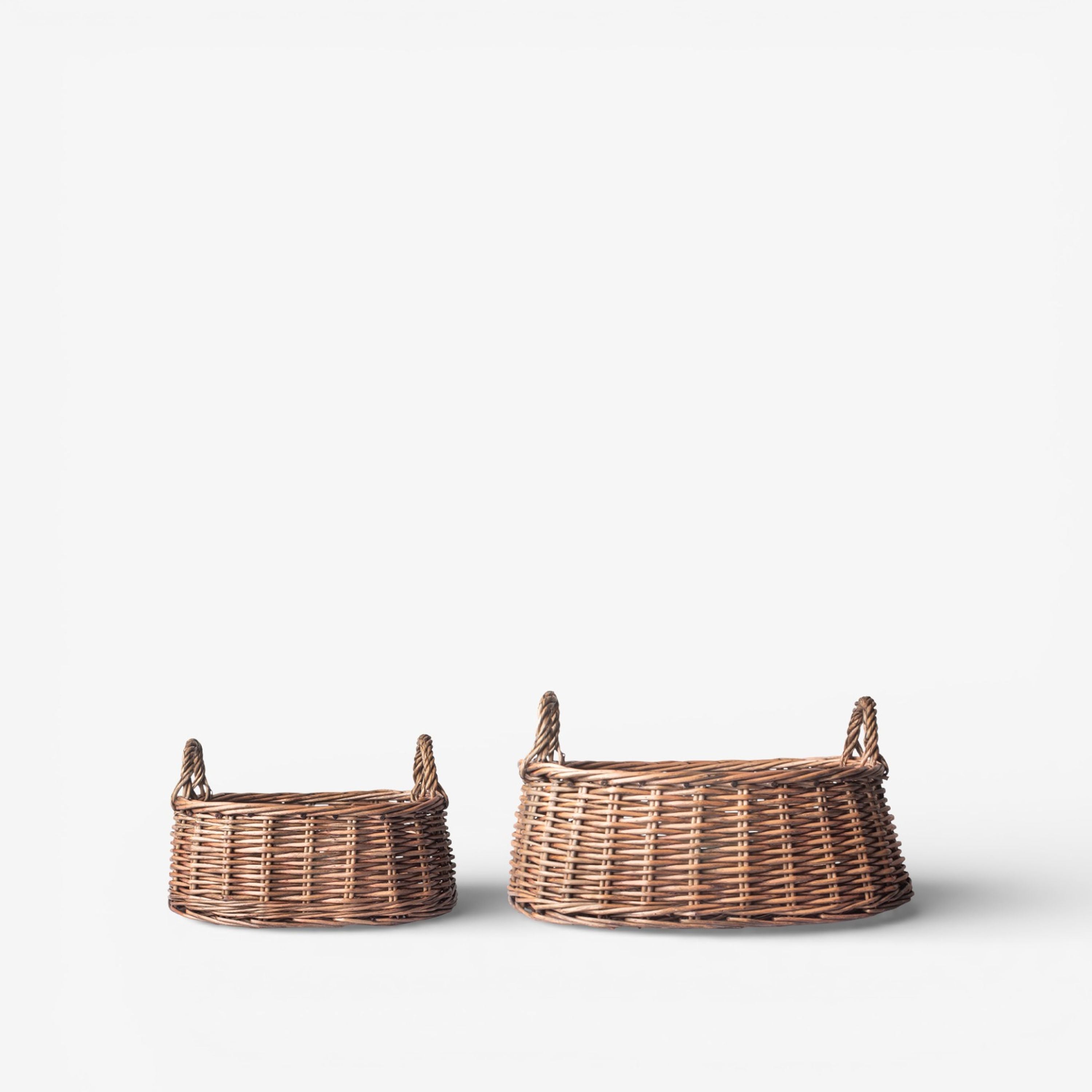 French Country Riviera Woven Low Baskets