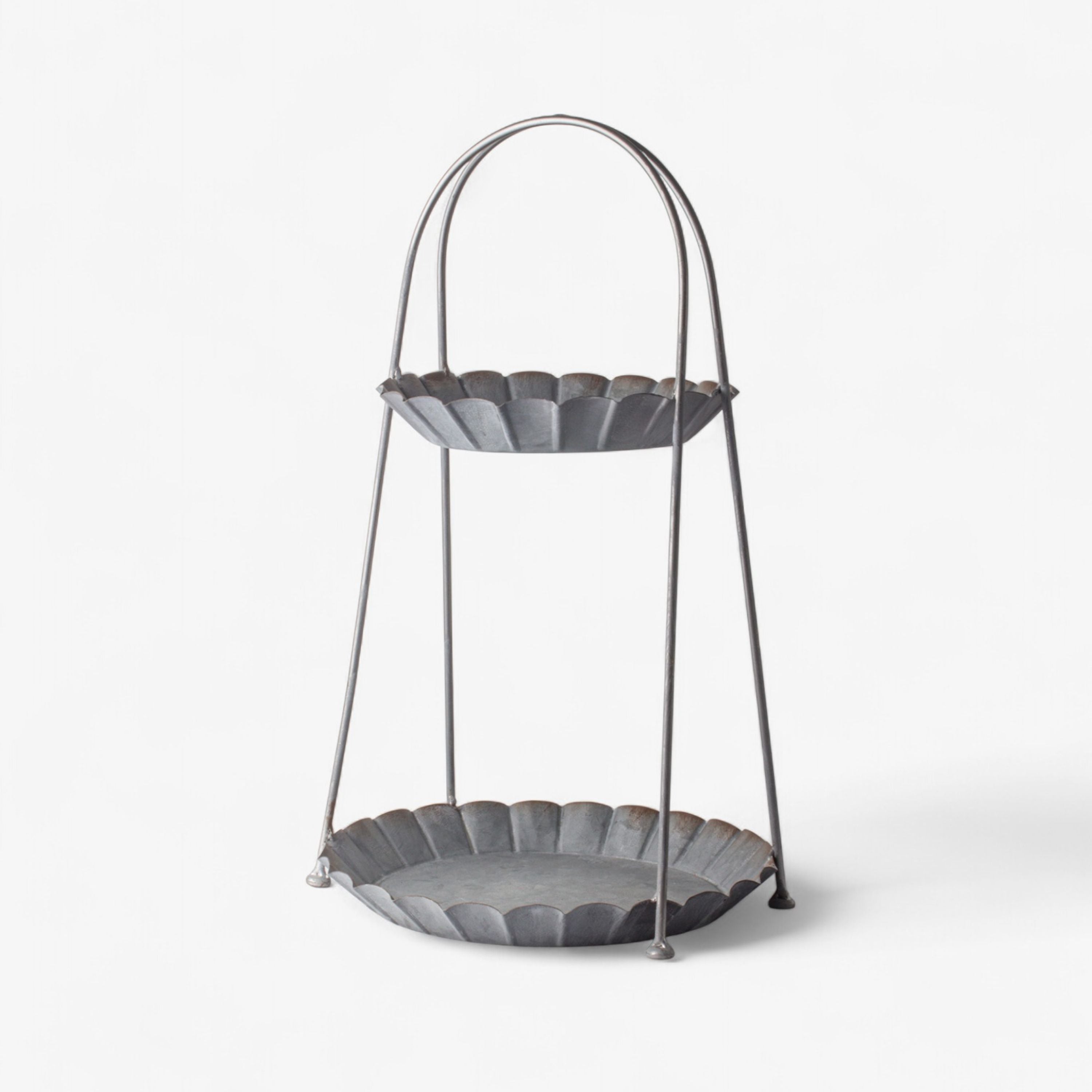 French Country Fluted 2 Tier Sweets Tray