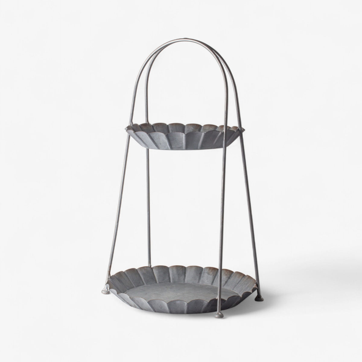 French Country Fluted 2 Tier Sweets Tray