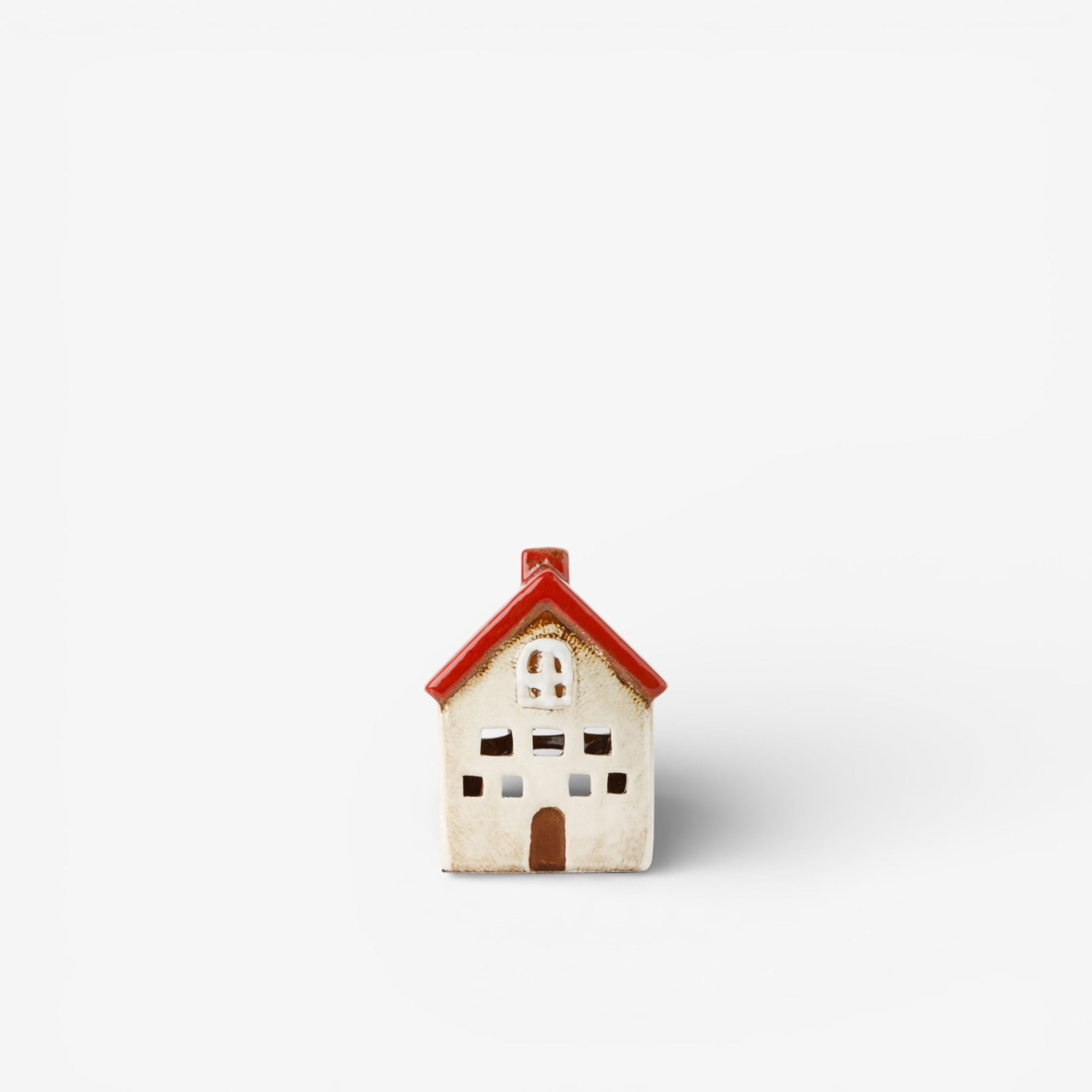 French Country Alsace Tea Light Villa Red White