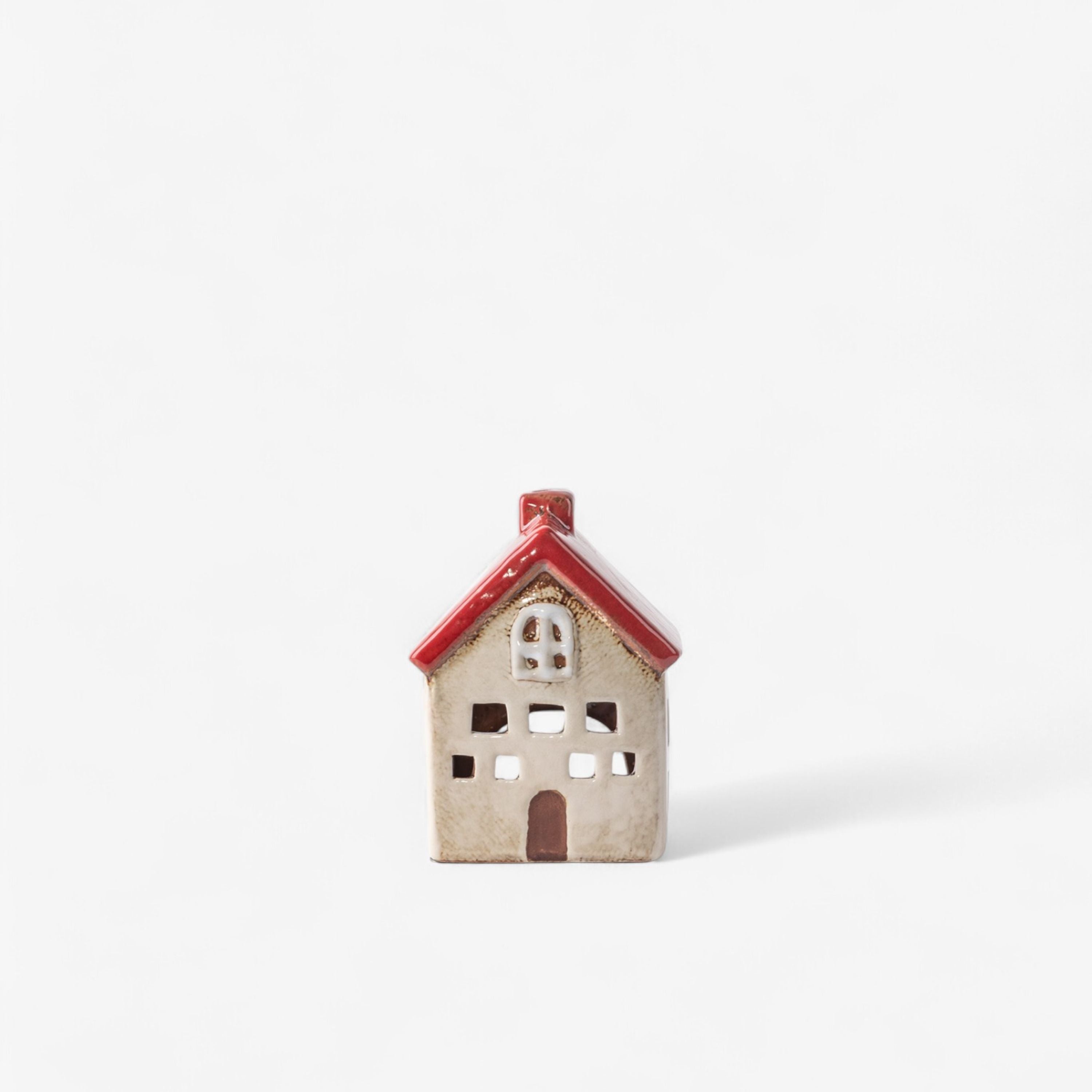 French Country Alsace Tea Light Villa Red White