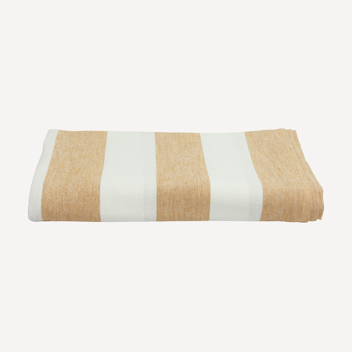 French Country Striped Tablecloth Rust Small