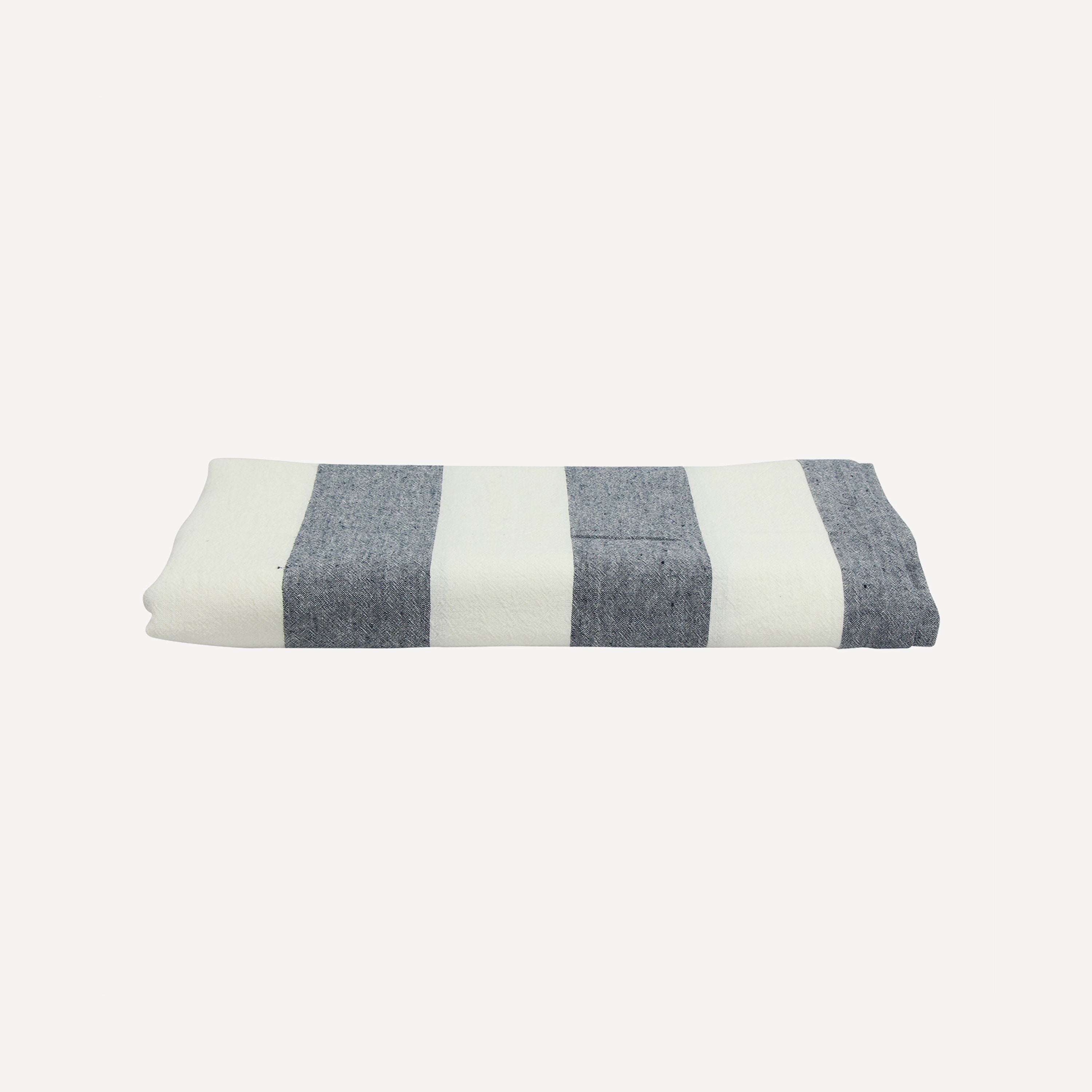 French Country Striped Tablecloth Blue Small