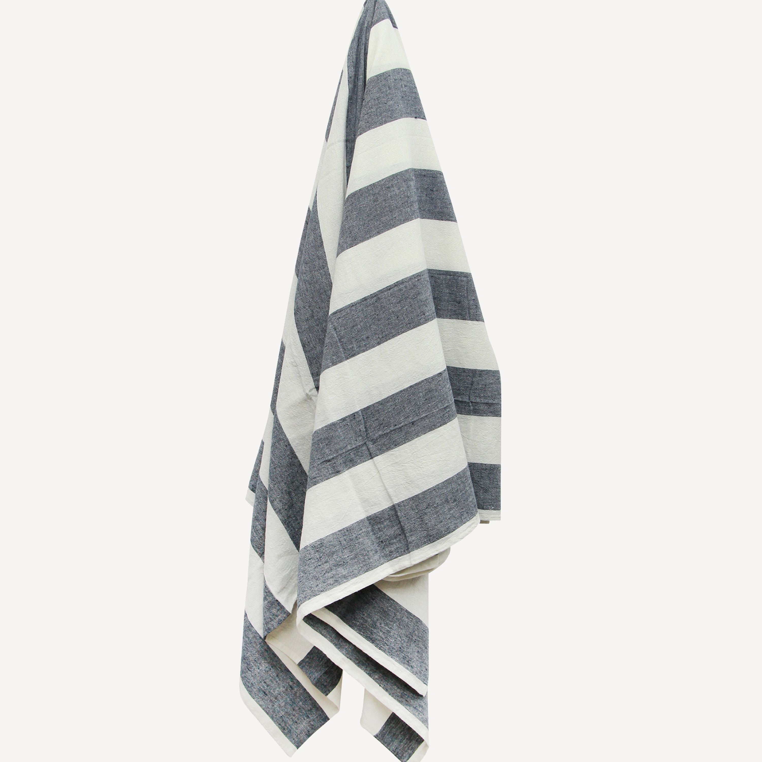 French Country Striped Tablecloth Blue Small