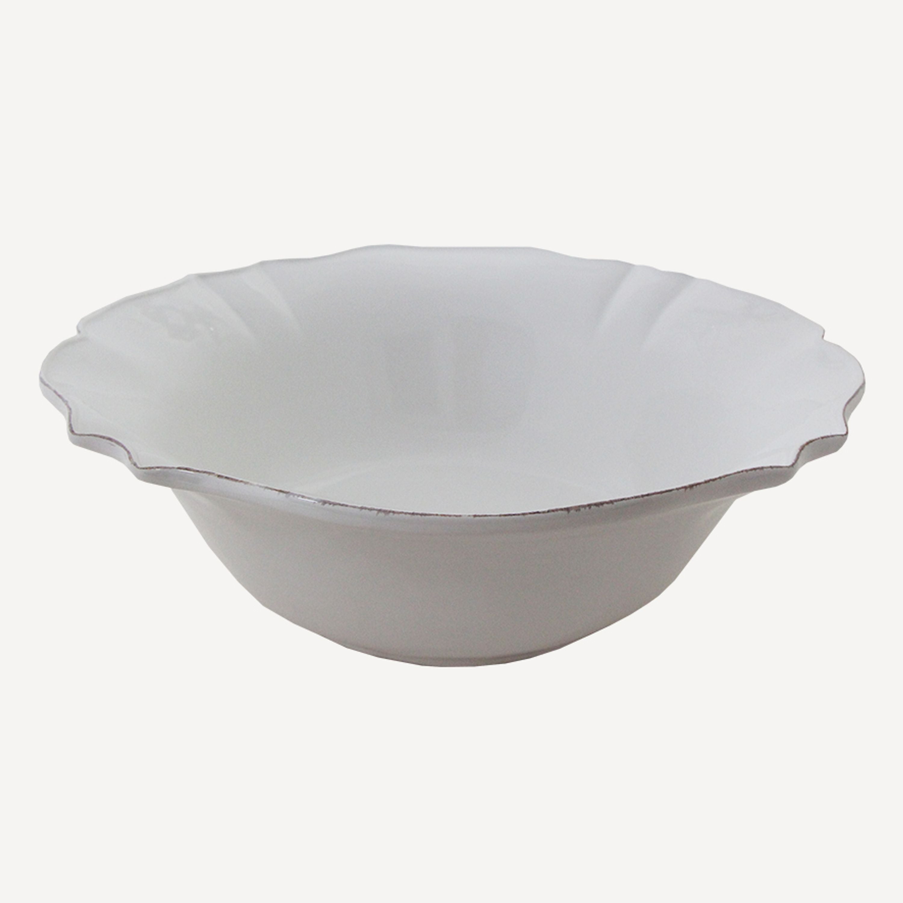 French Country Vienna Stoneware Round Salad Bowl Large