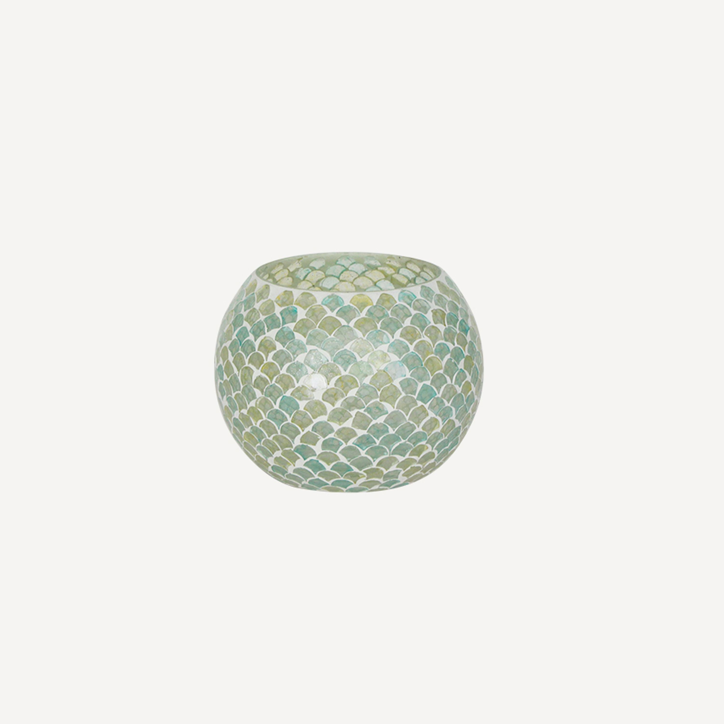 French Country Mosiac Blue & Green Votive Small