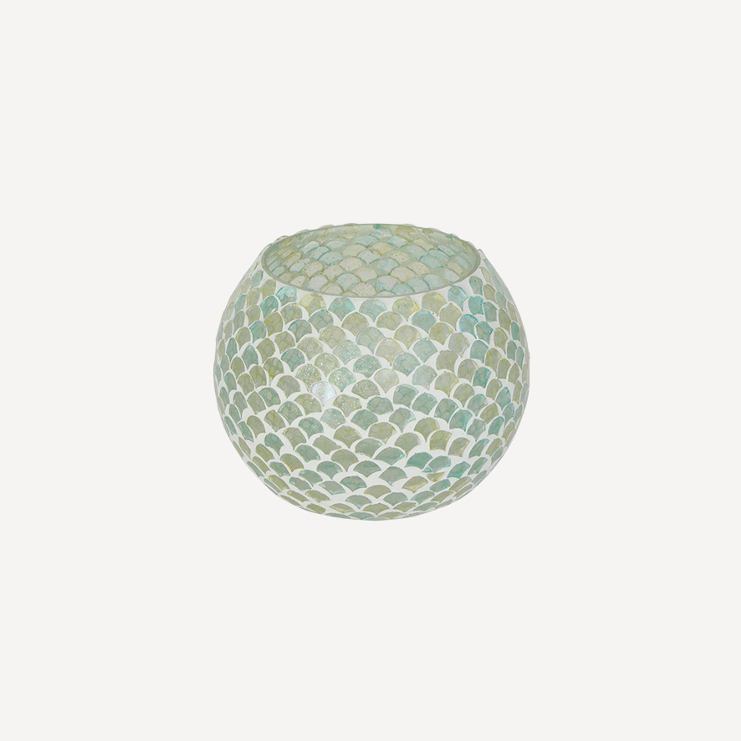 French Country Mosiac Blue & Green Votive Small