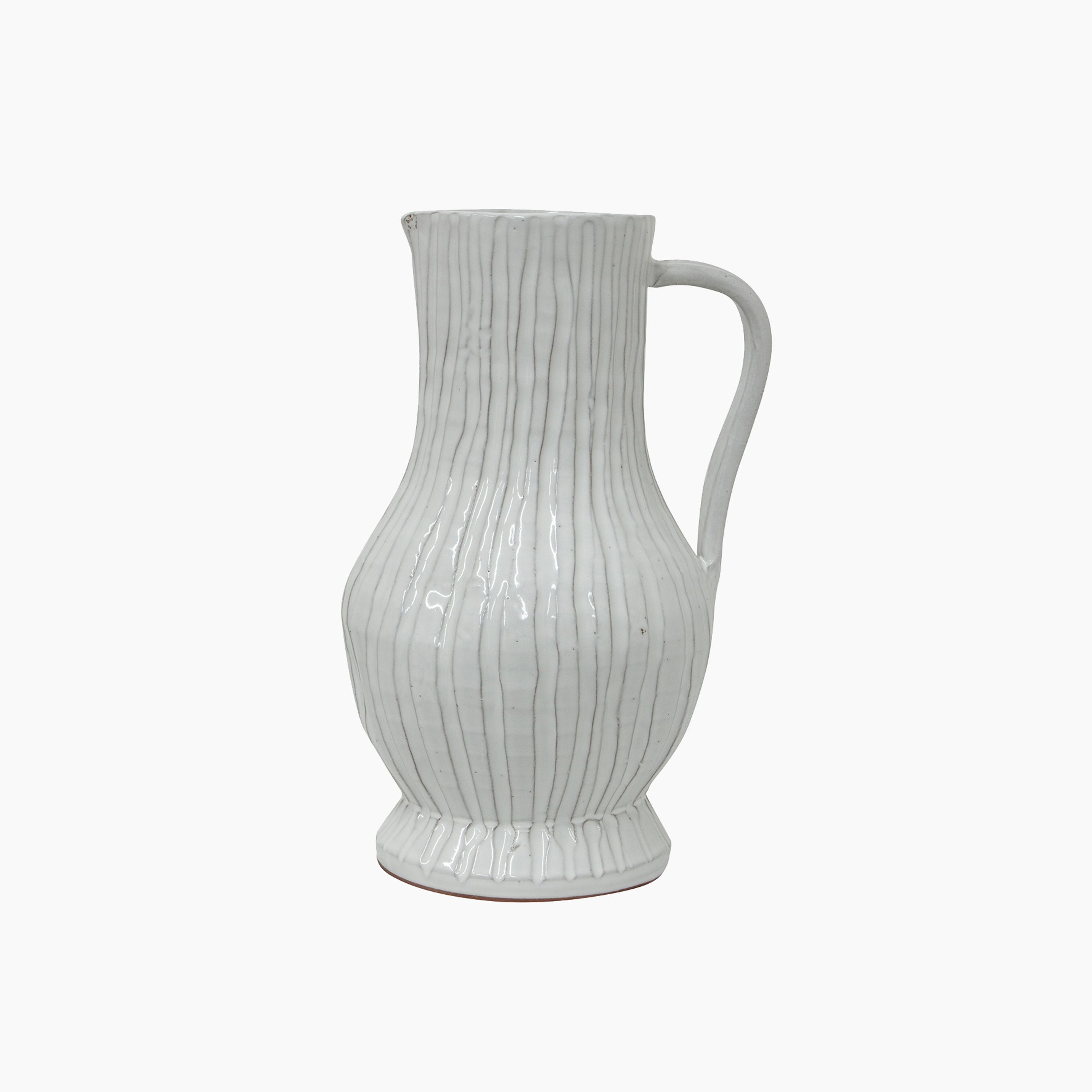 French Country Ribbed Jug Large