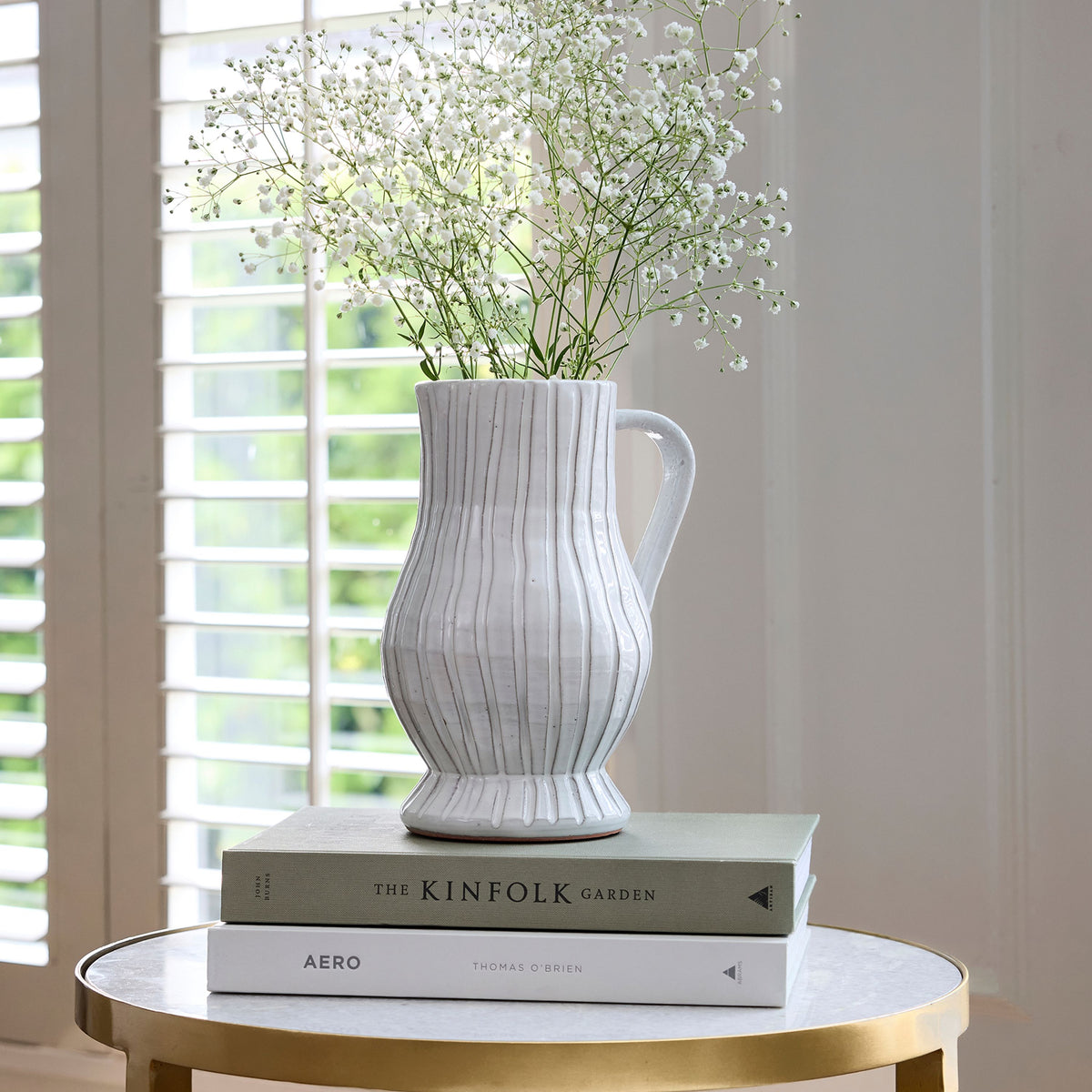 French Country Ribbed Jug Small