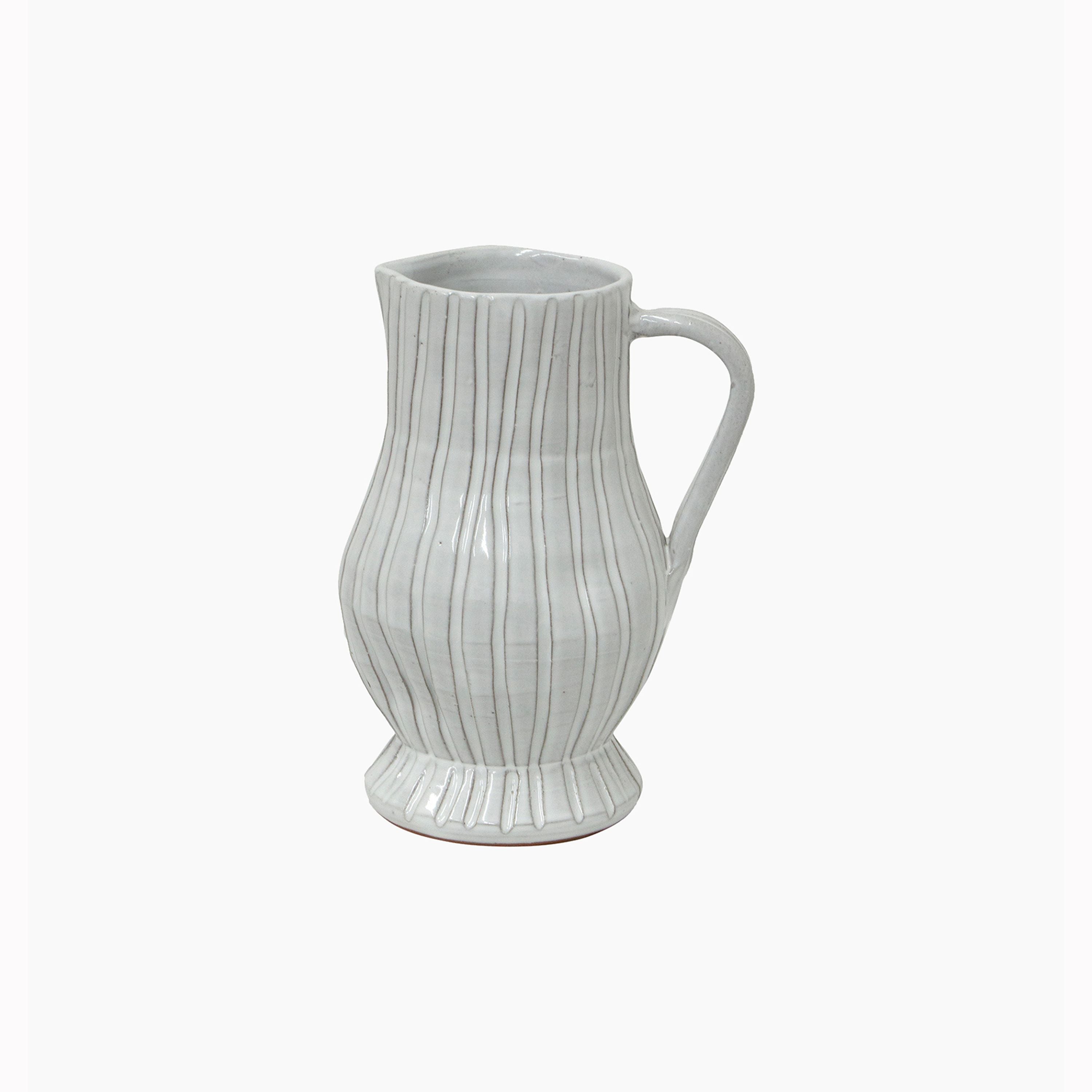 French Country Ribbed Jug Small