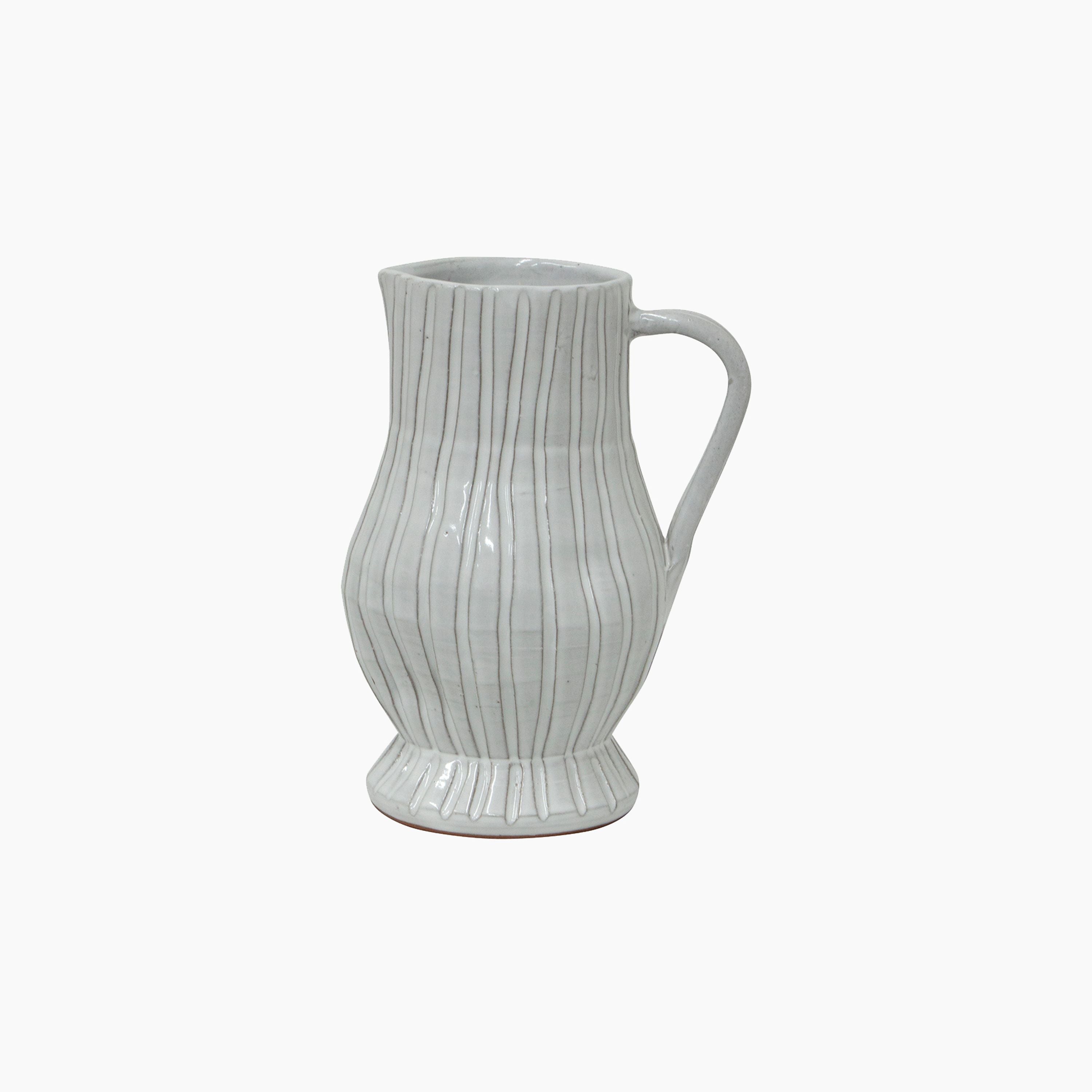 French Country Ribbed Jug Small