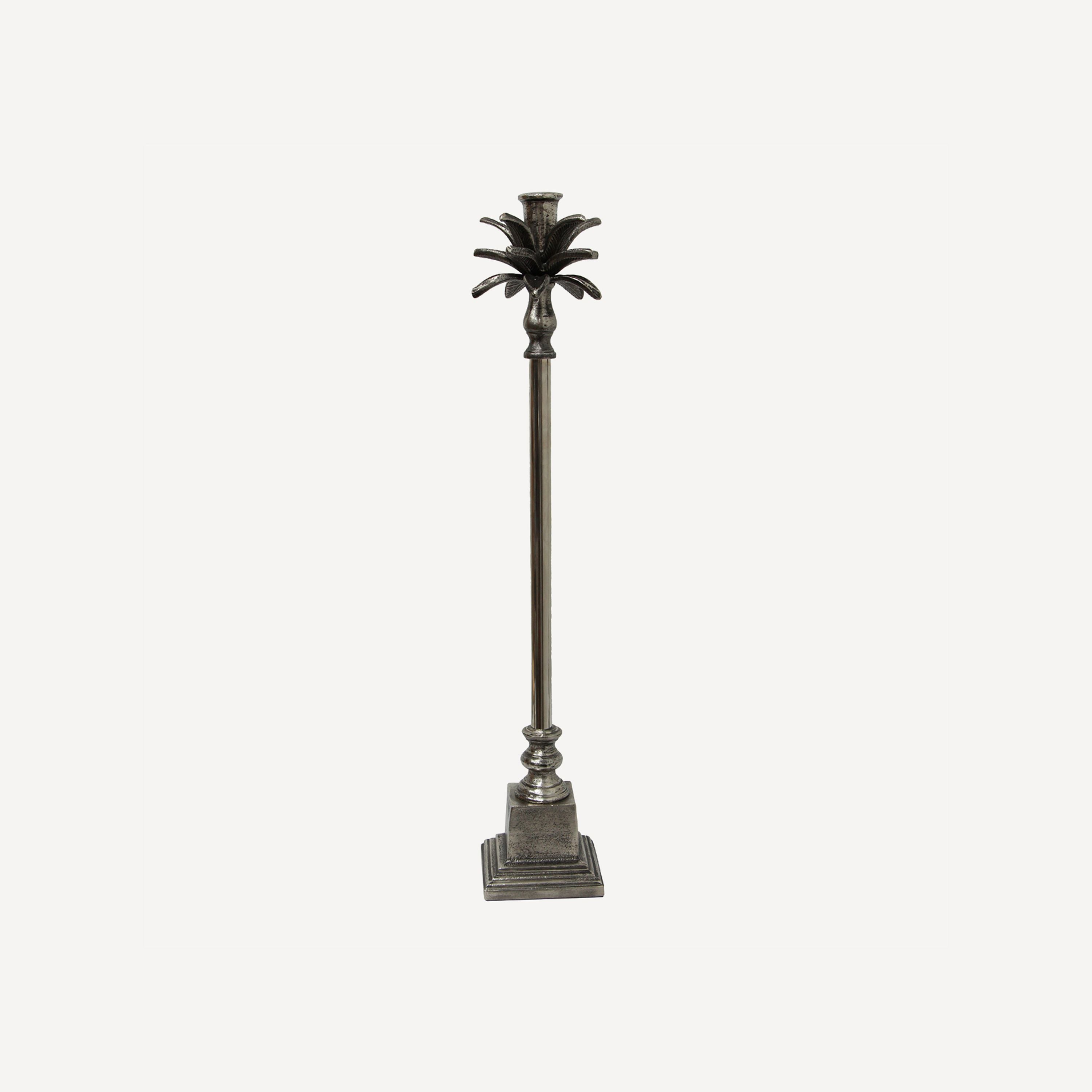 French Country Palm Leaf Candle Holder Tall