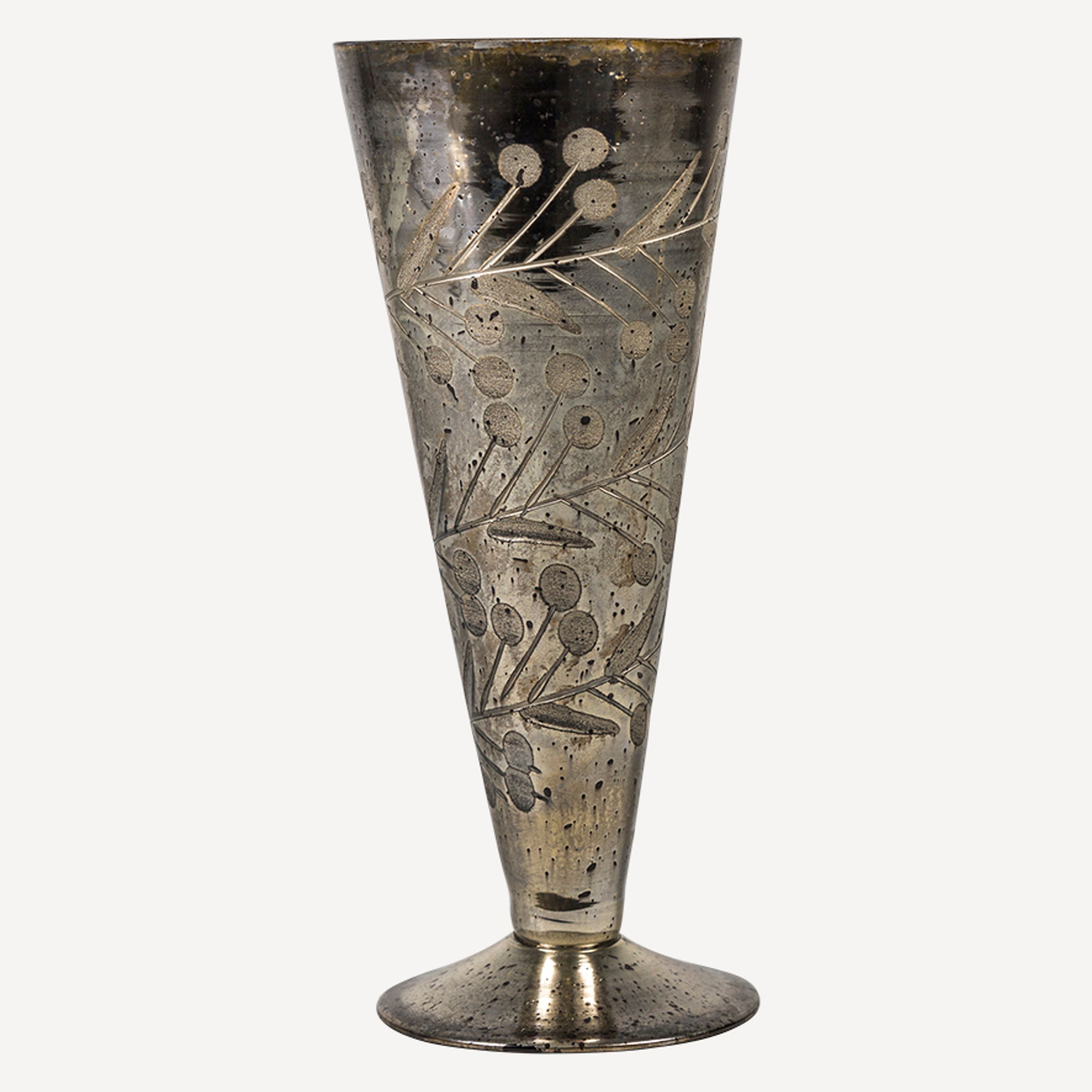 French Country Marcello Etched Cone Vase