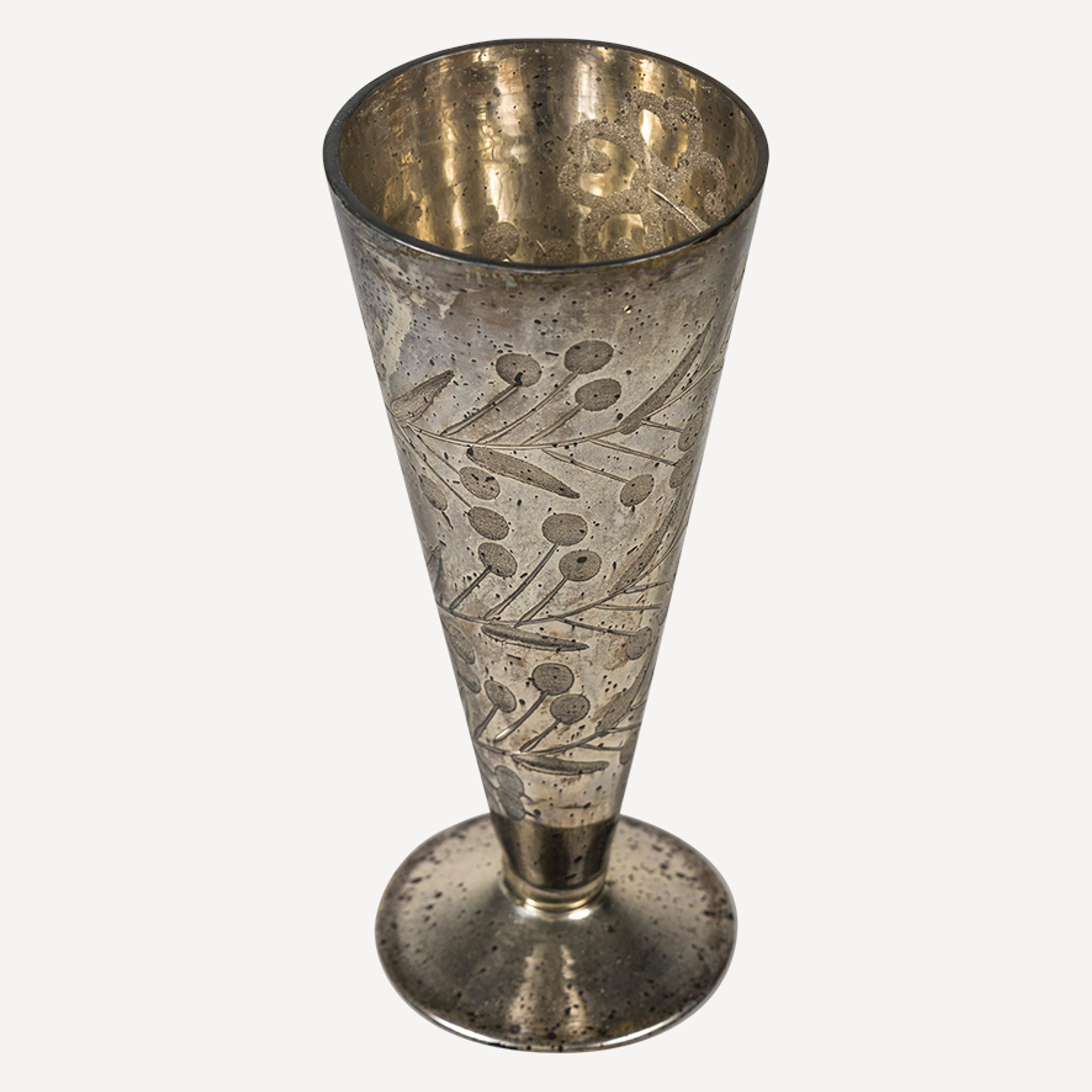 French Country Marcello Etched Cone Vase