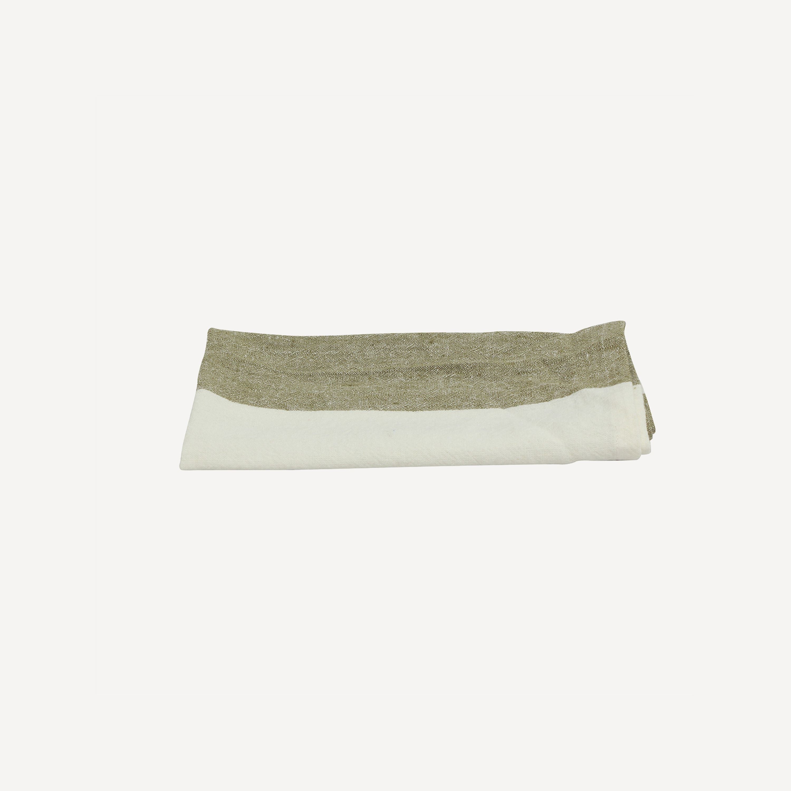 French Country Stripe Napkin Olive