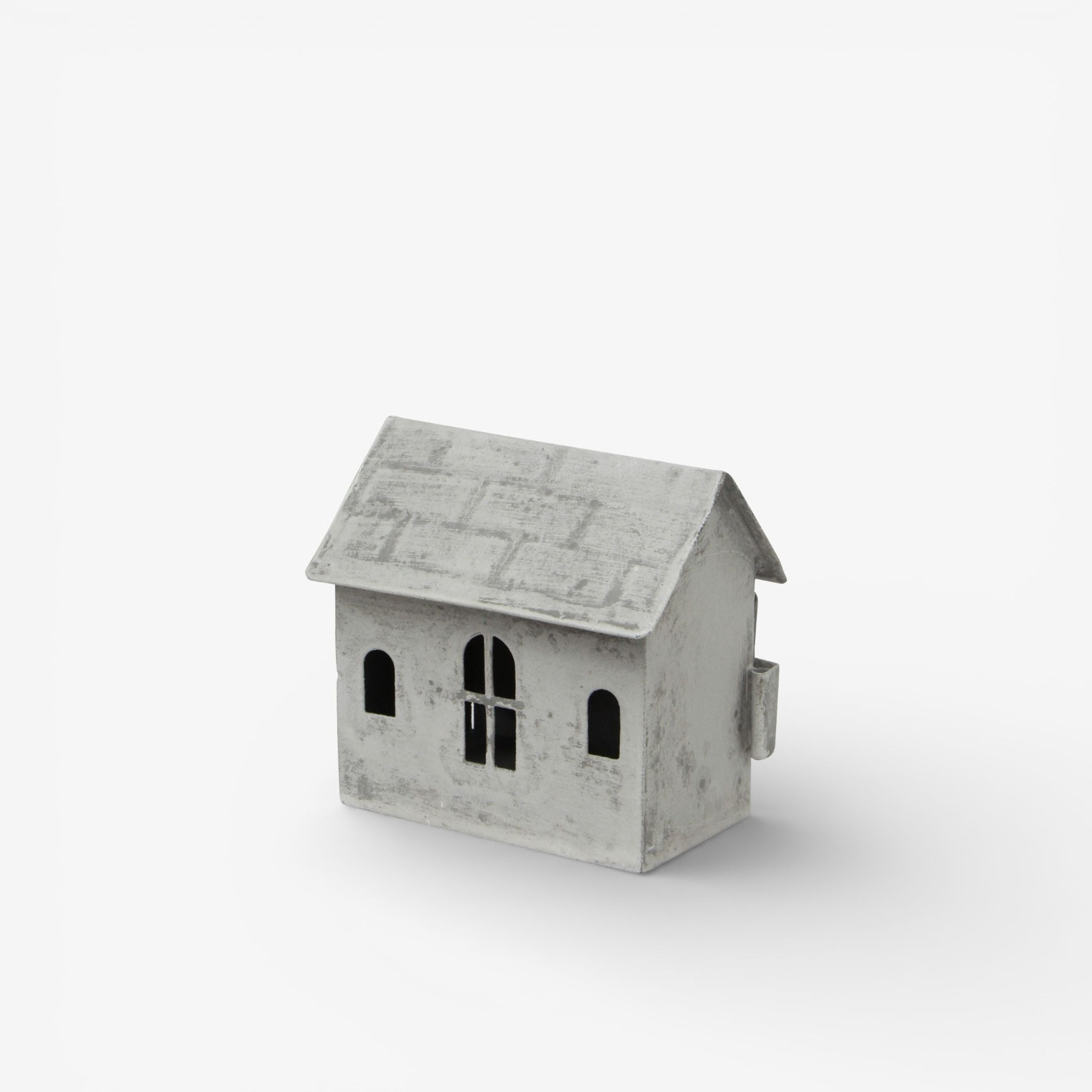 French Country Tea Light House Zinc Small