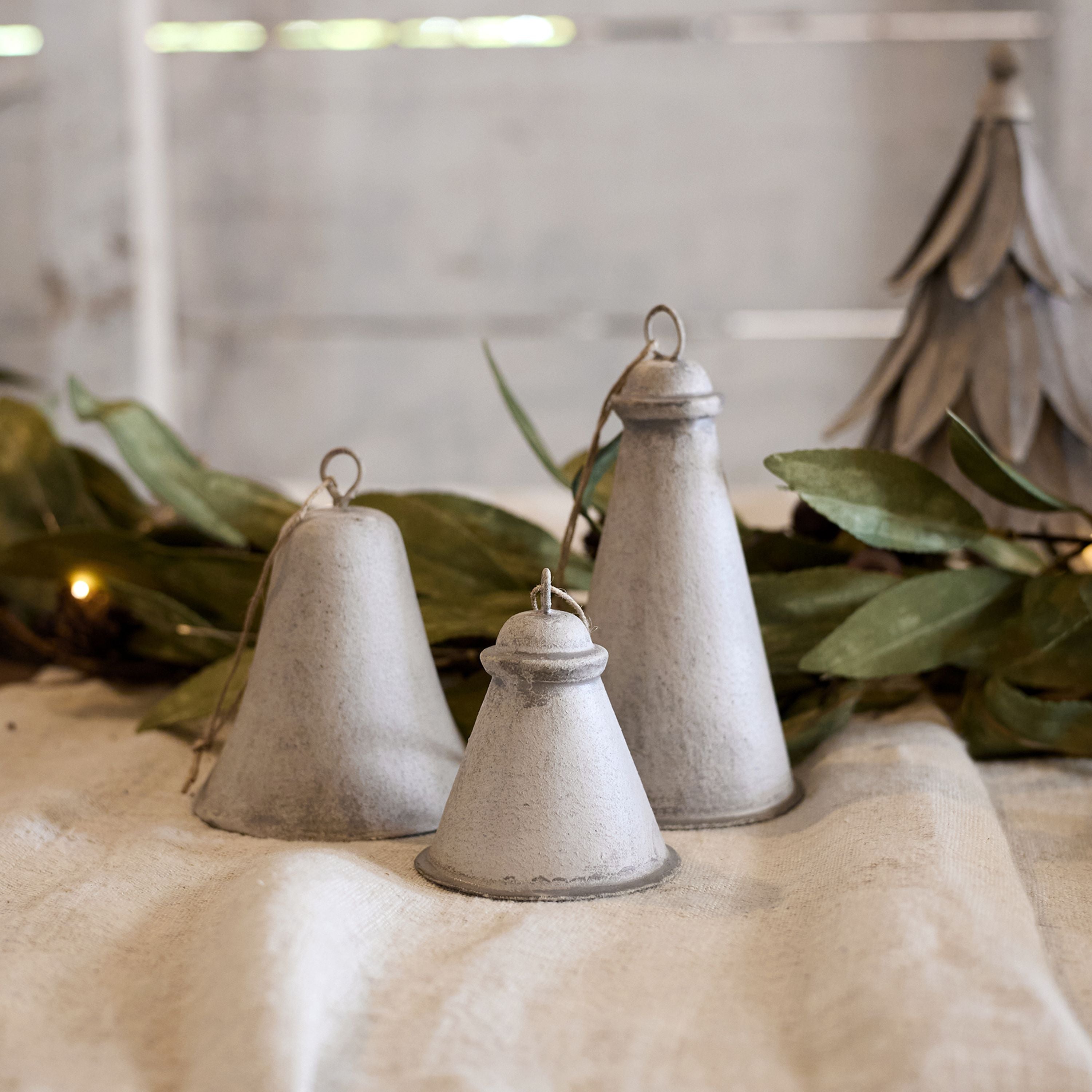 French Country Hanging Bell Short Ash Grey
