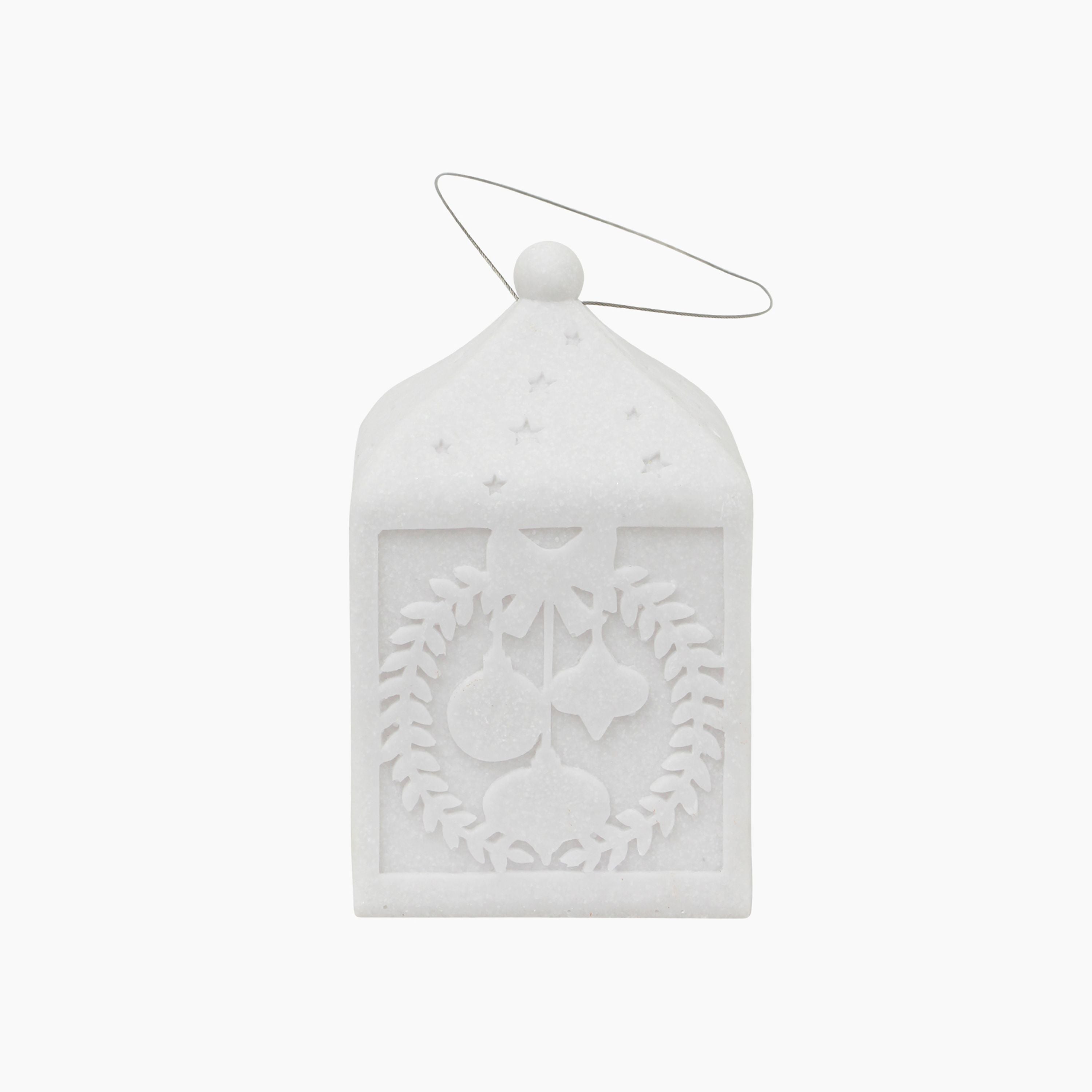 French Country Lantern with Baubles Light Up Small