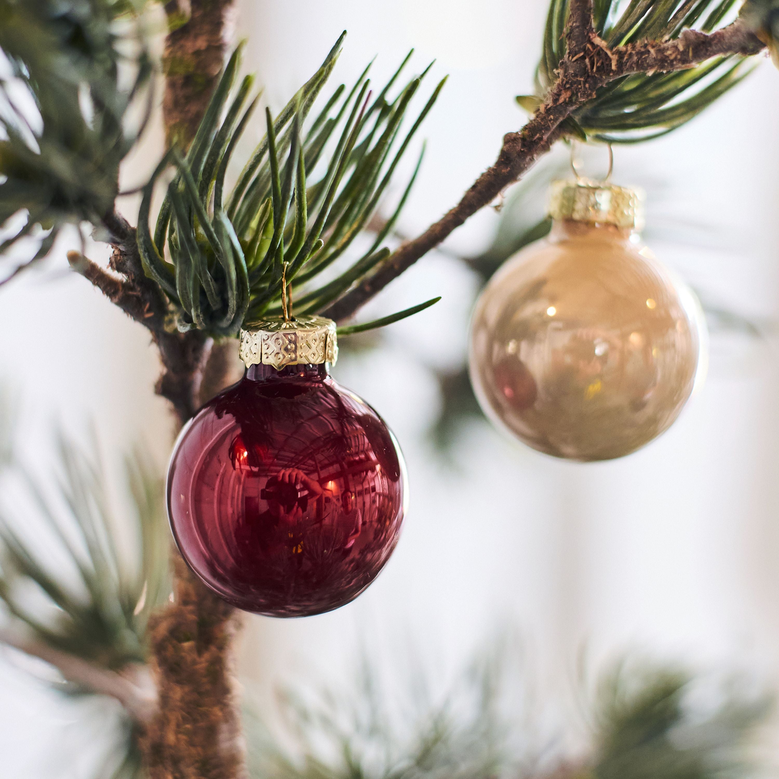 French Country Christmas Ball Mixed Colours Mini (15 Pack)