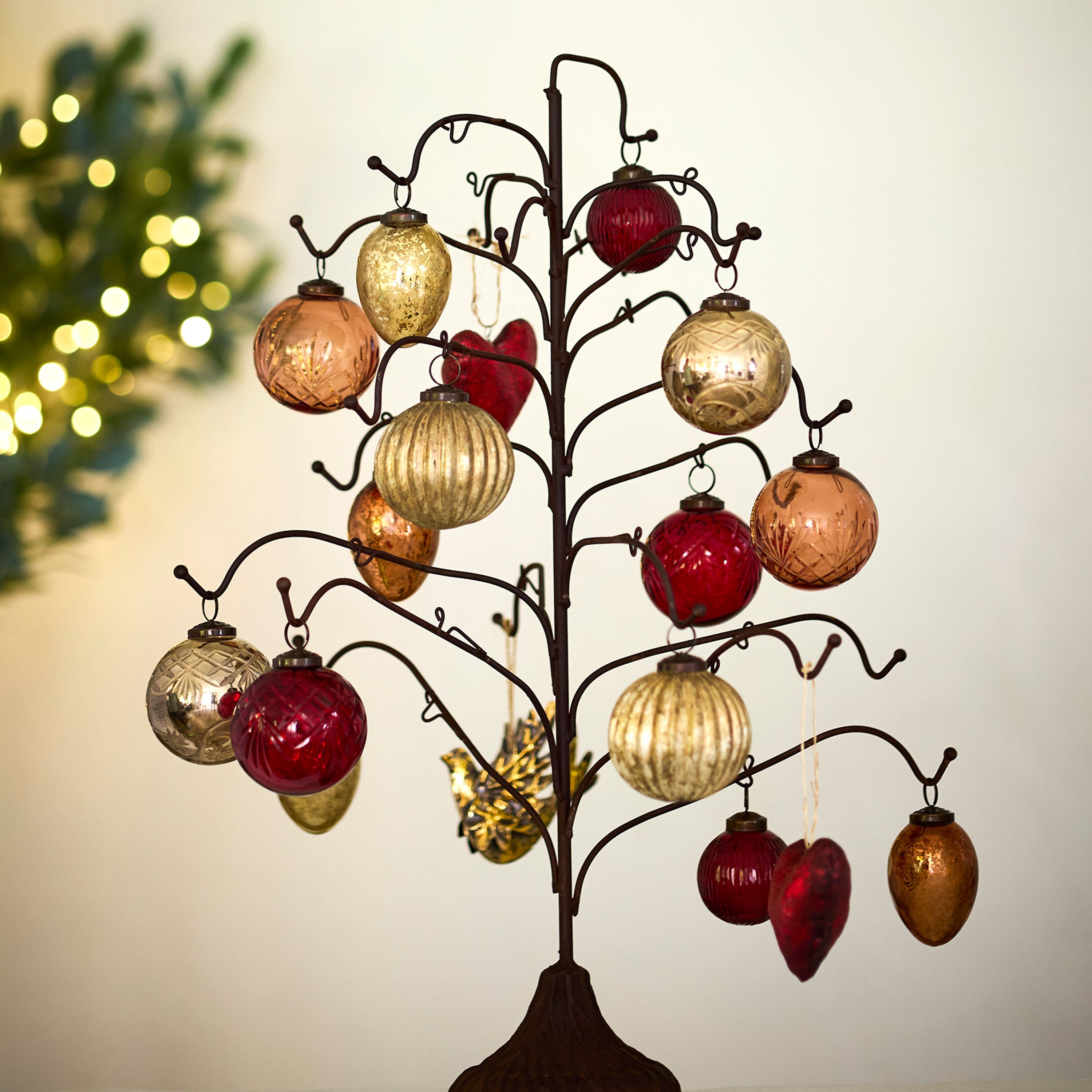 French Country Cut Glass Bauble Red