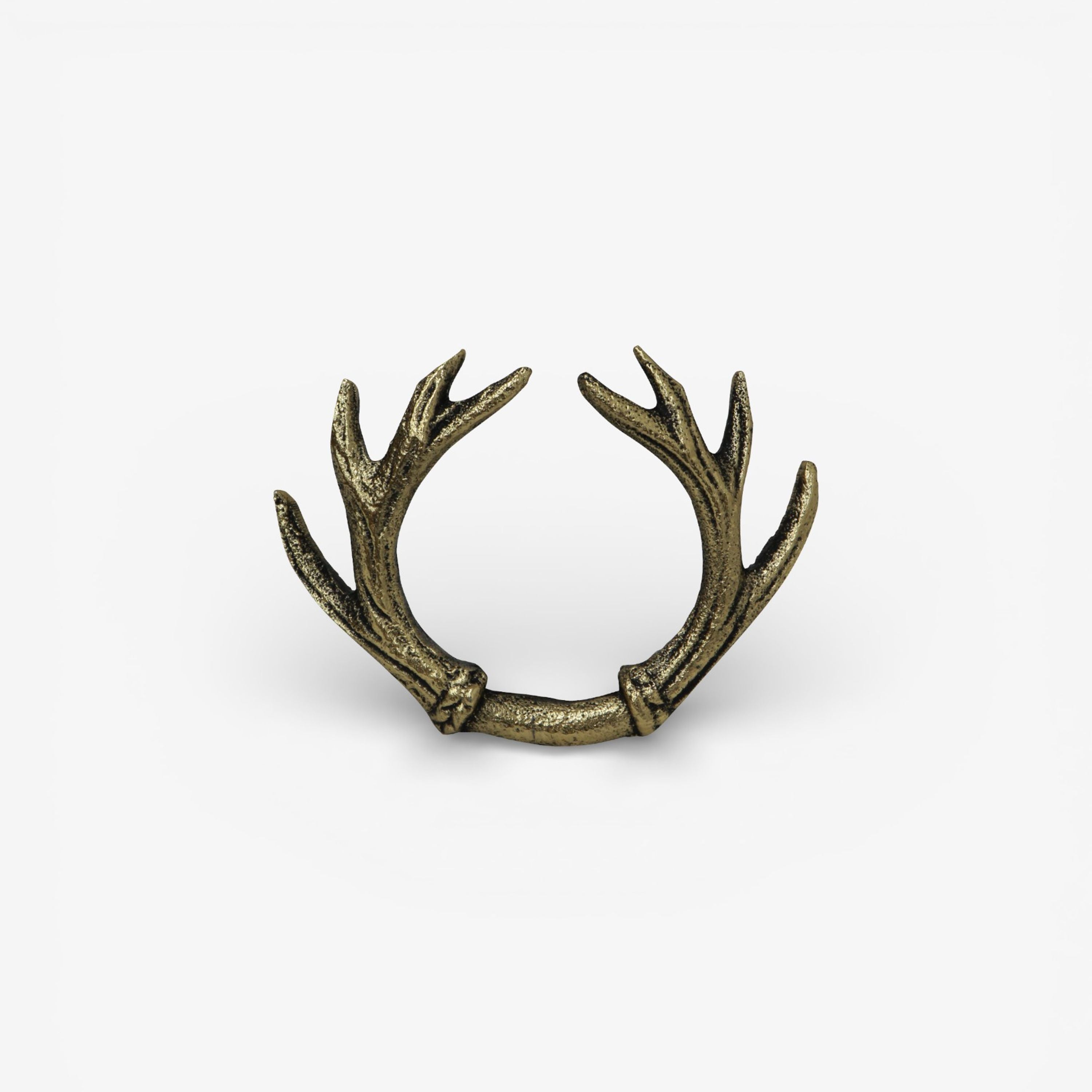 French Country Antler Napkin Ring Gold