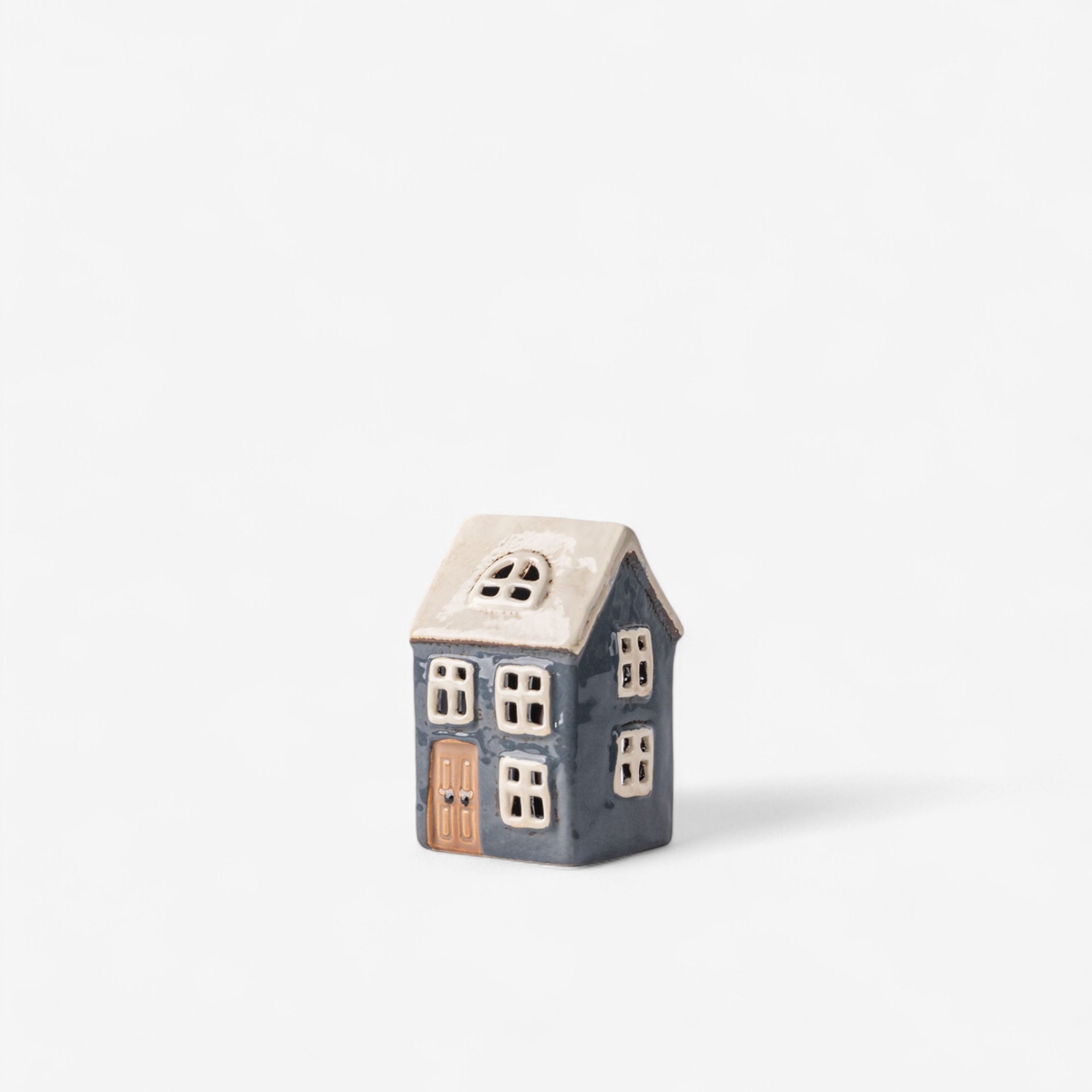 French Country Alsace Tea Light House Navy