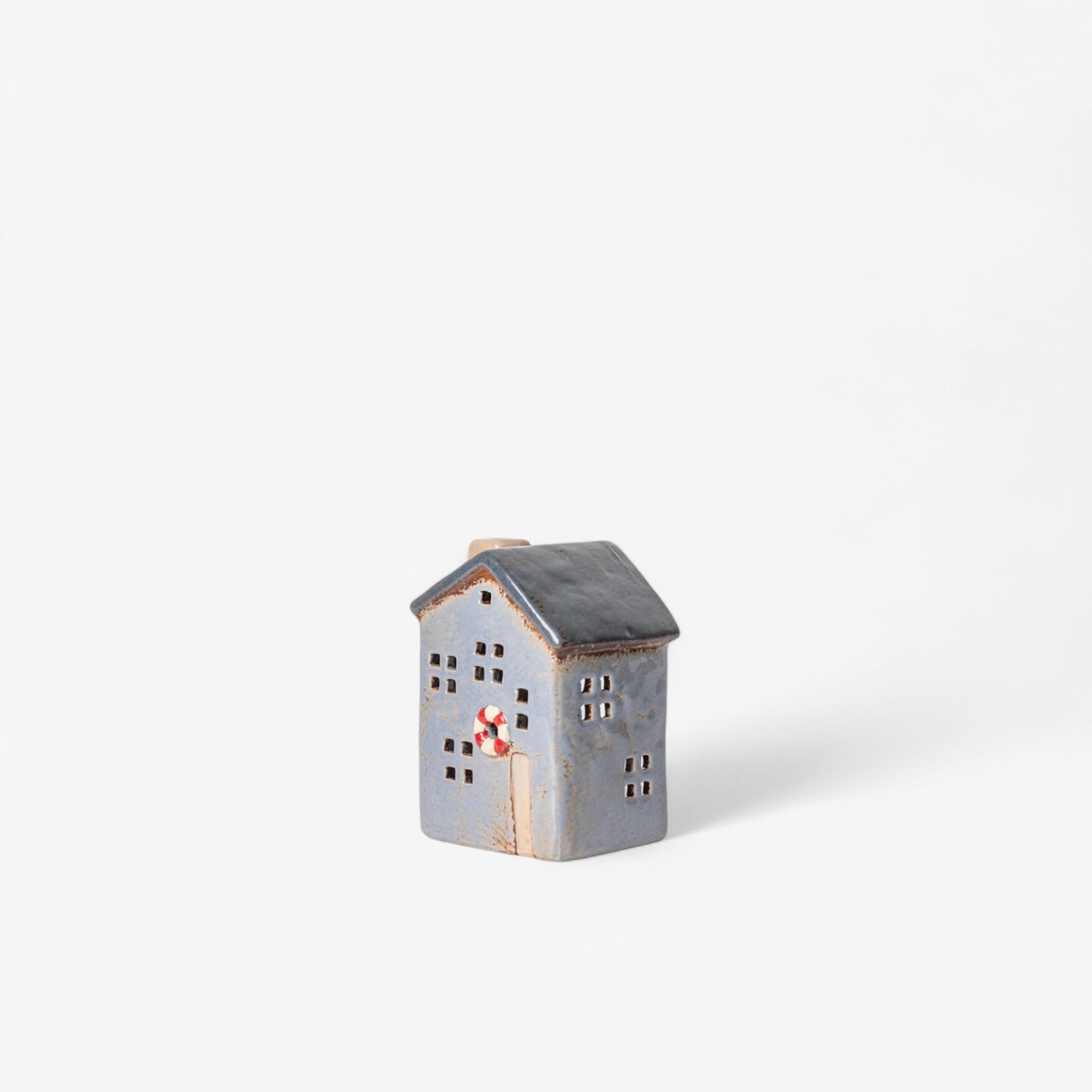 French Country Saint Malo Tea Light House with Buoy Small