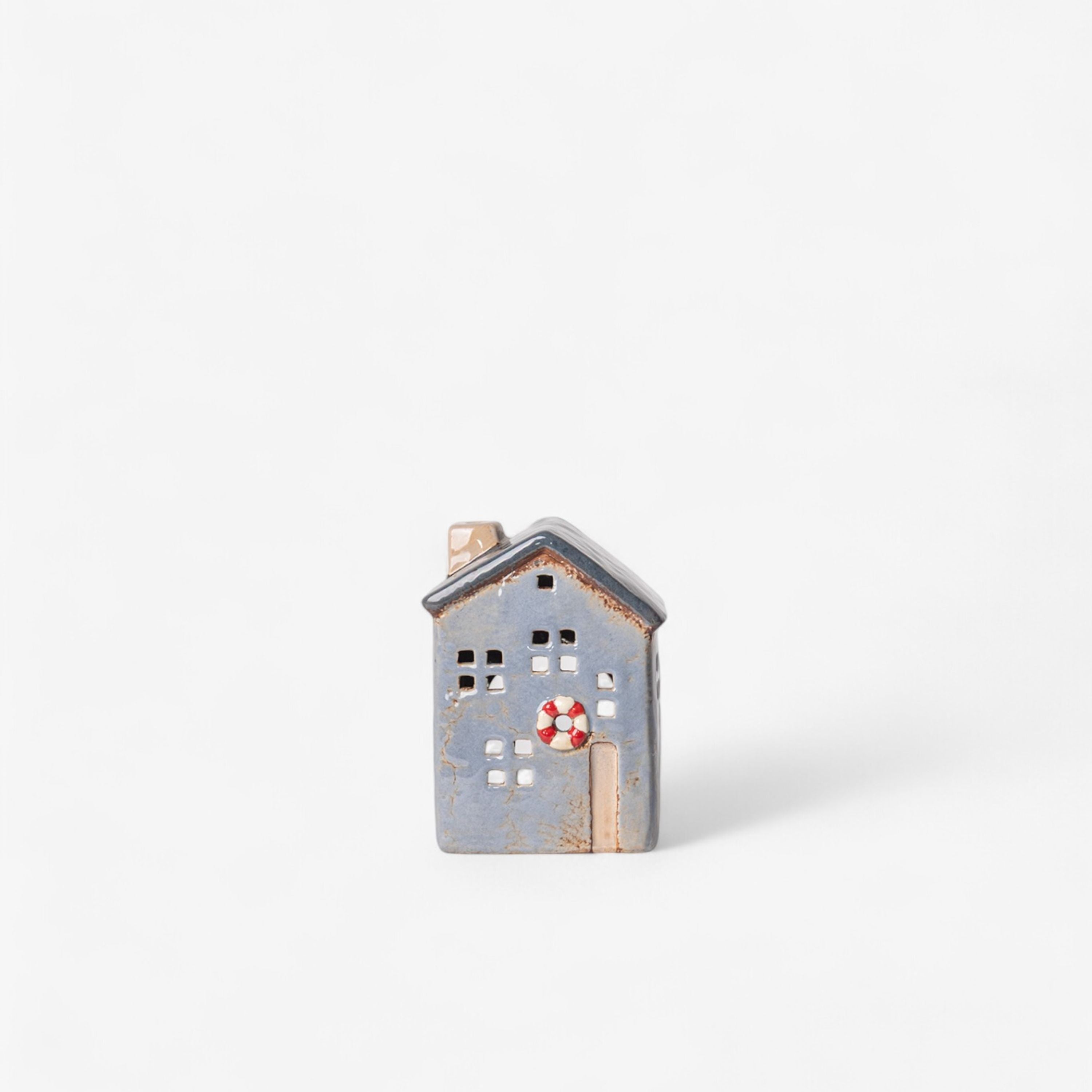 French Country Saint Malo Tea Light House with Buoy Small