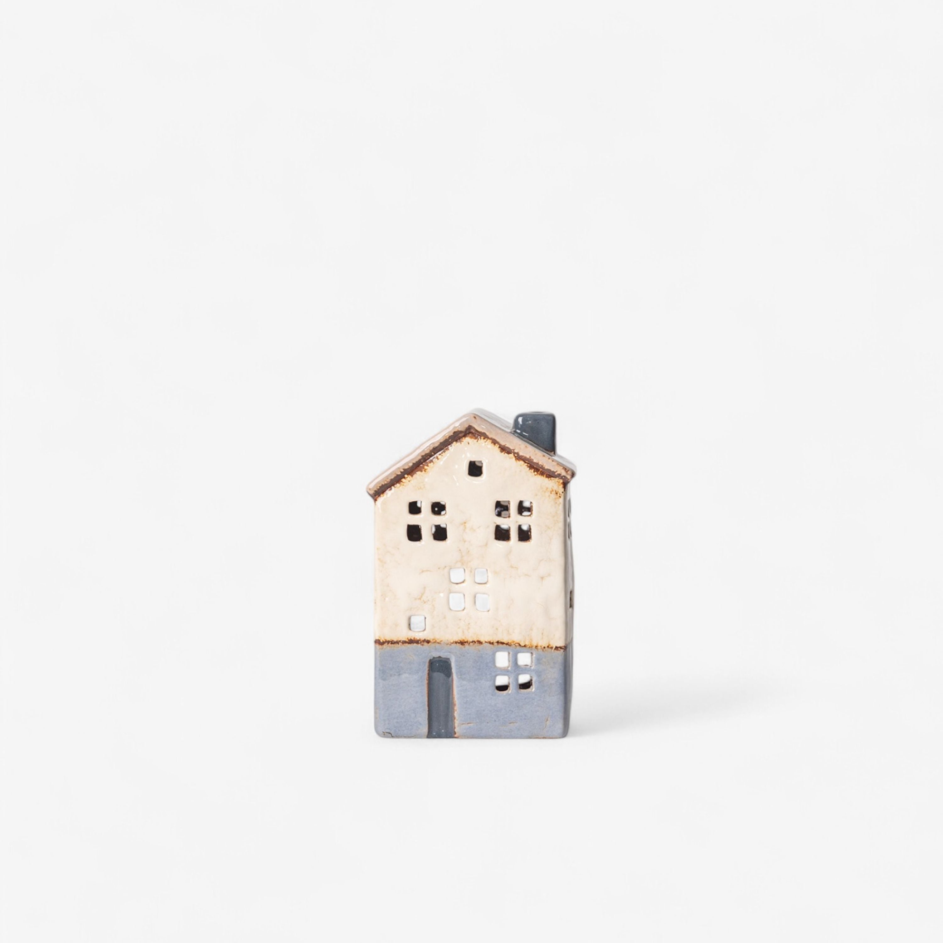 French Country Saint Malo Tea Light House Stone Roof