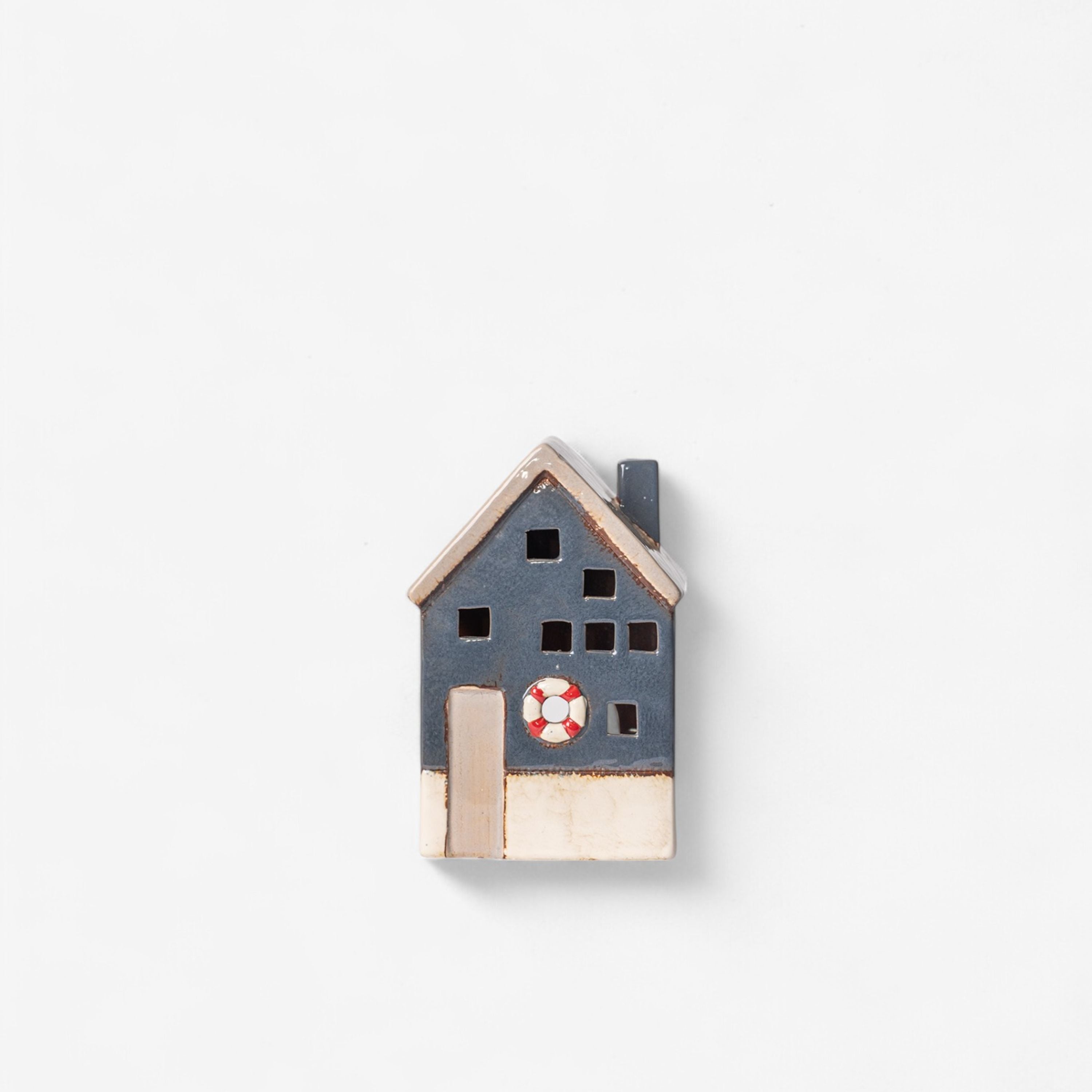 French Country Saint Malo Tea Light House with Buoy Large