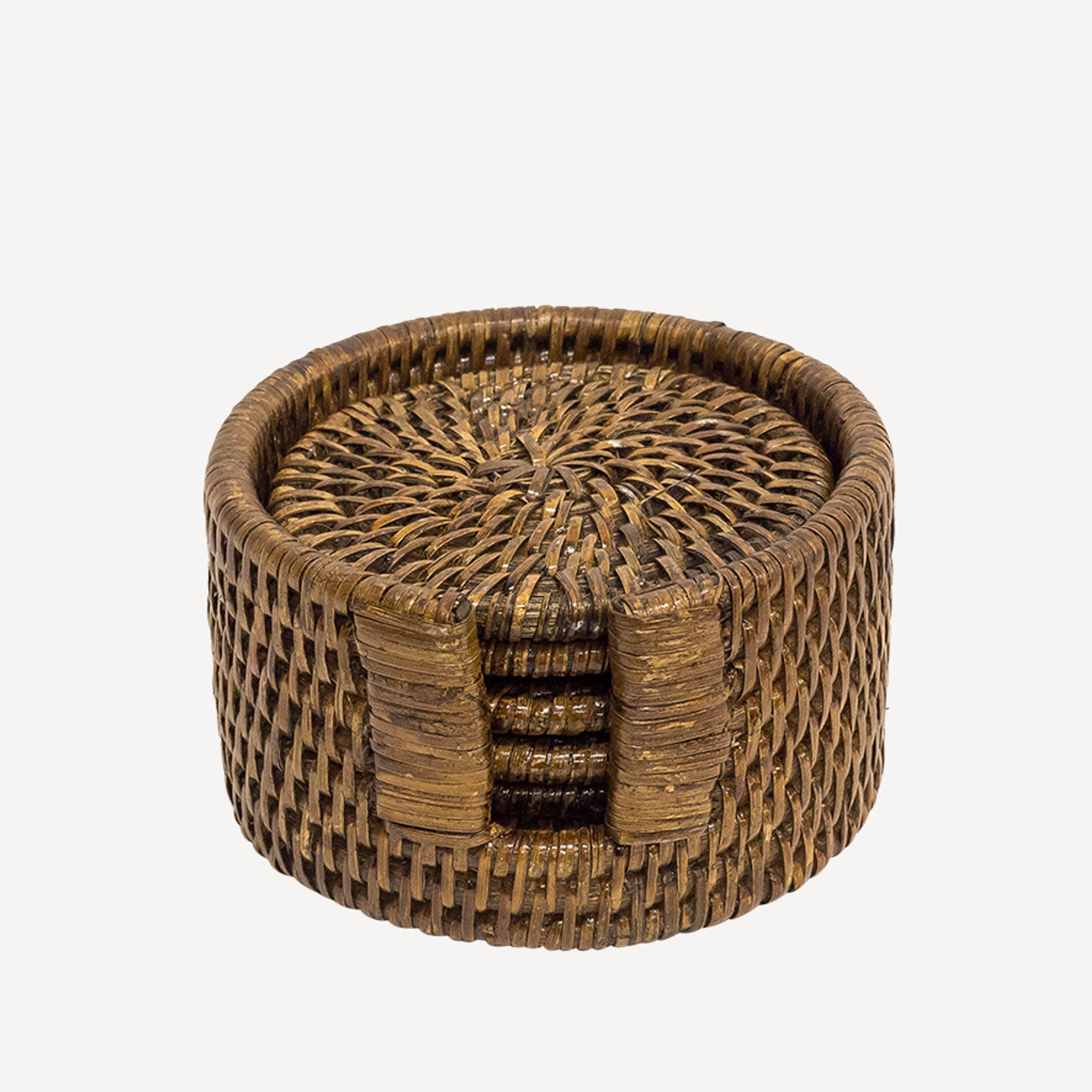 French Country Coco Coasters with Holder (6 Pack)