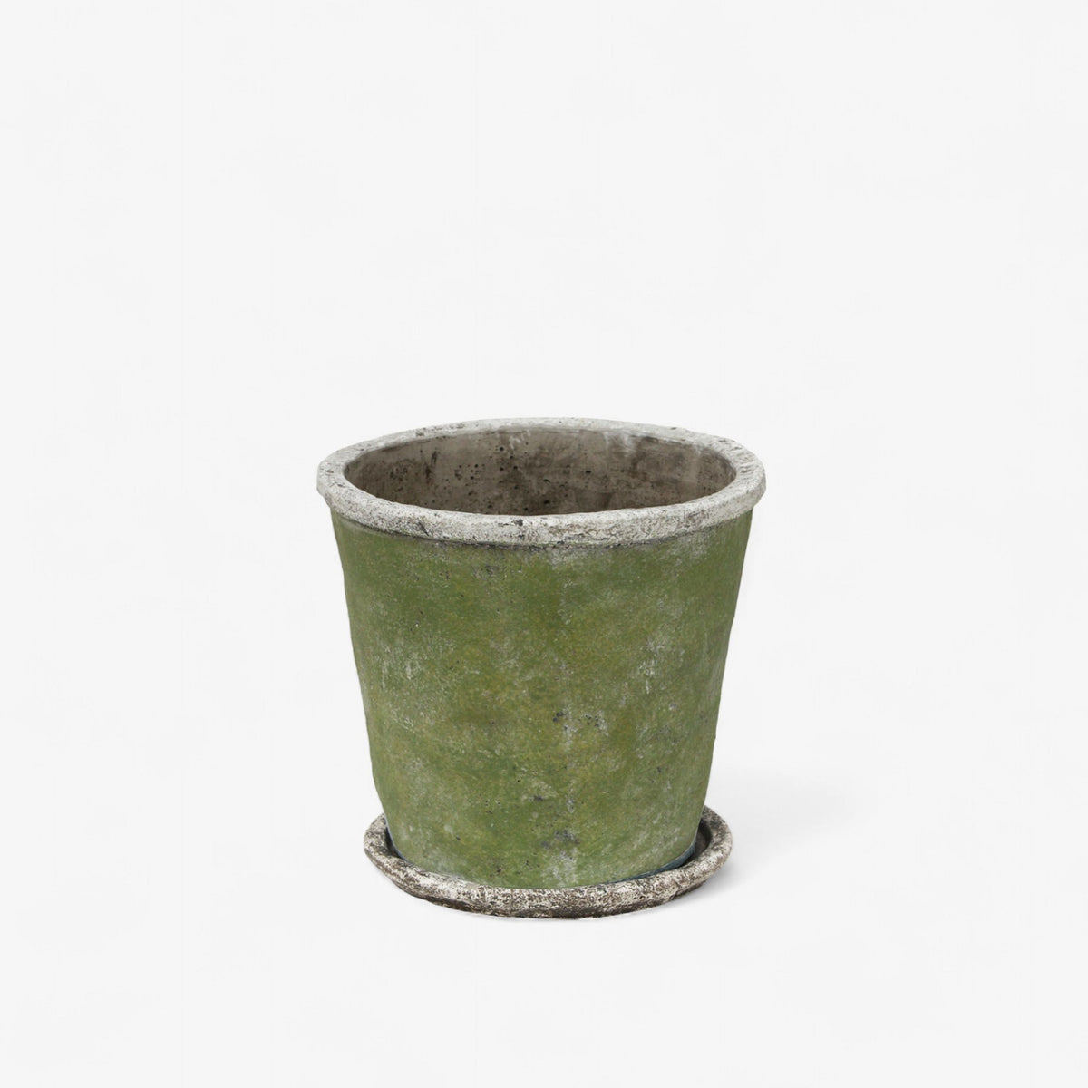 French Country Evergreen Plant Pot & Saucer Medium