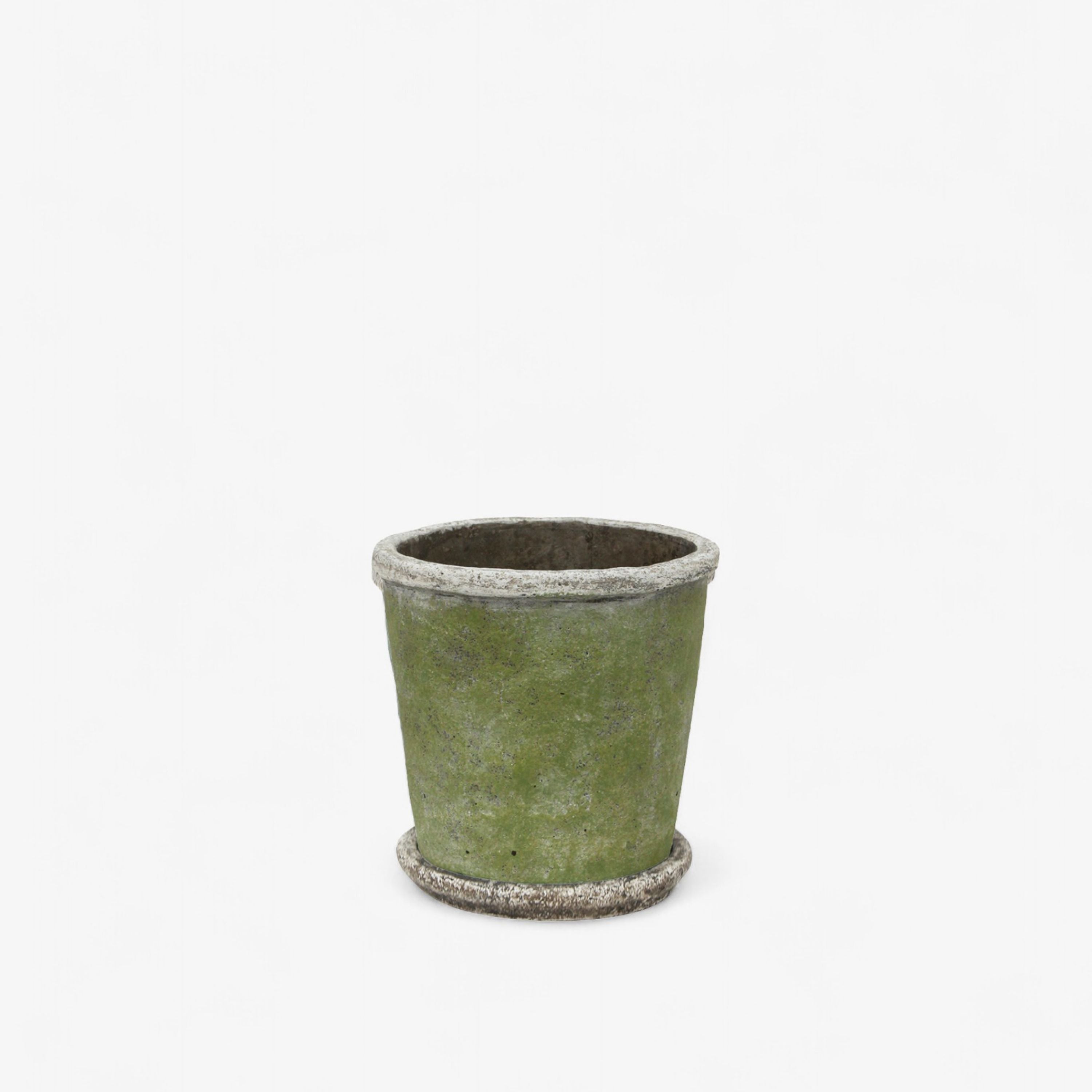 French Country Evergreen Plant Pot & Saucer Small