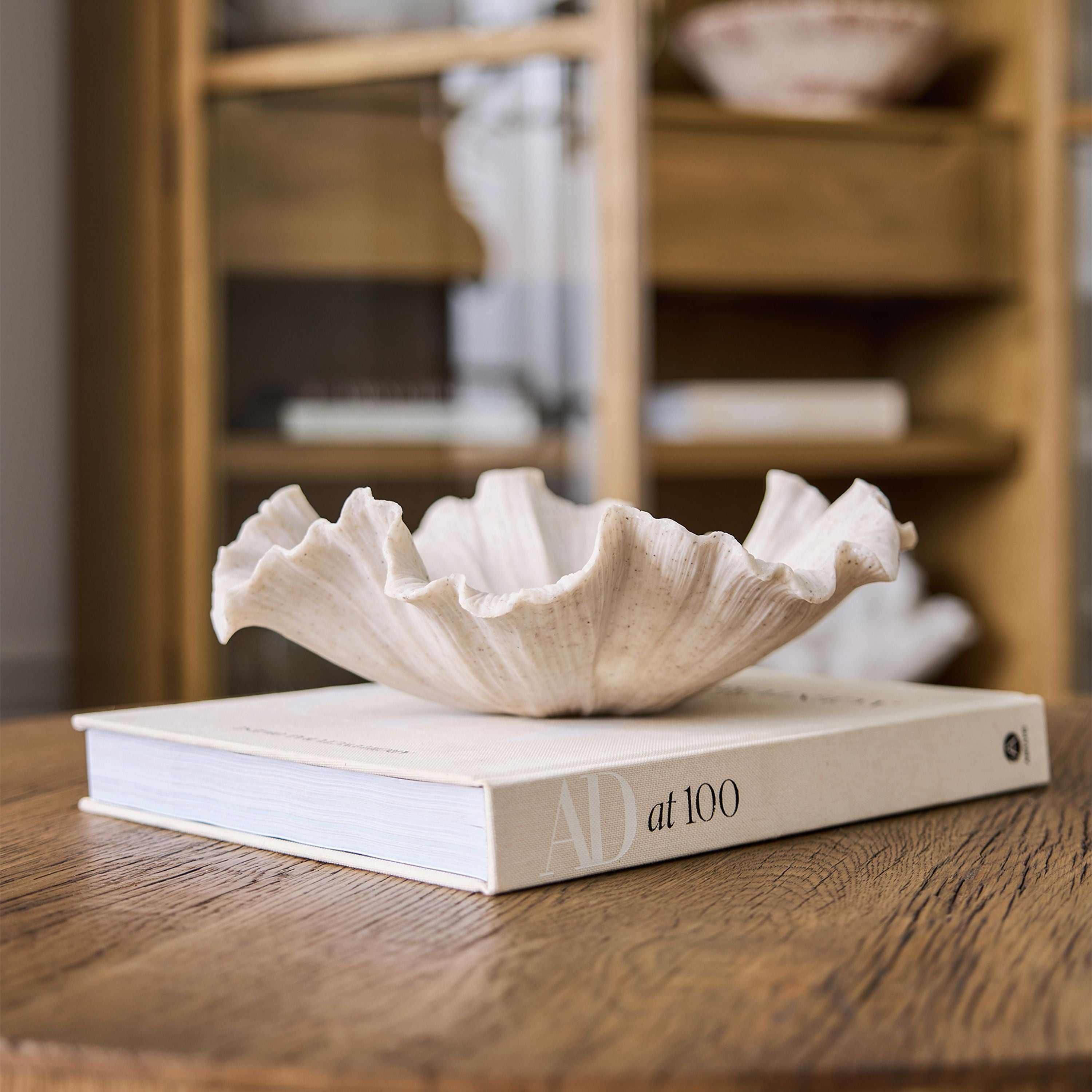 French Country Shell Bowl Ribbed